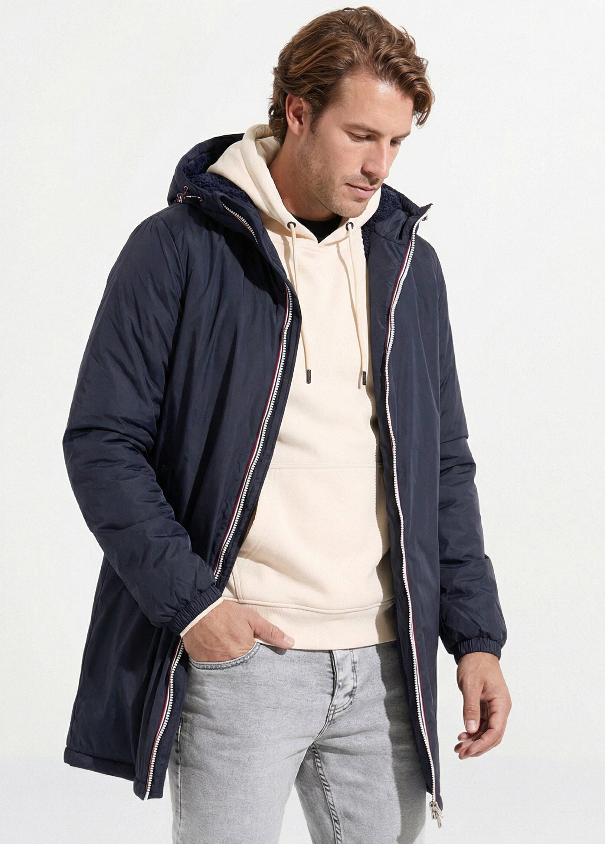 Parka longue chaude fourrée déperlante