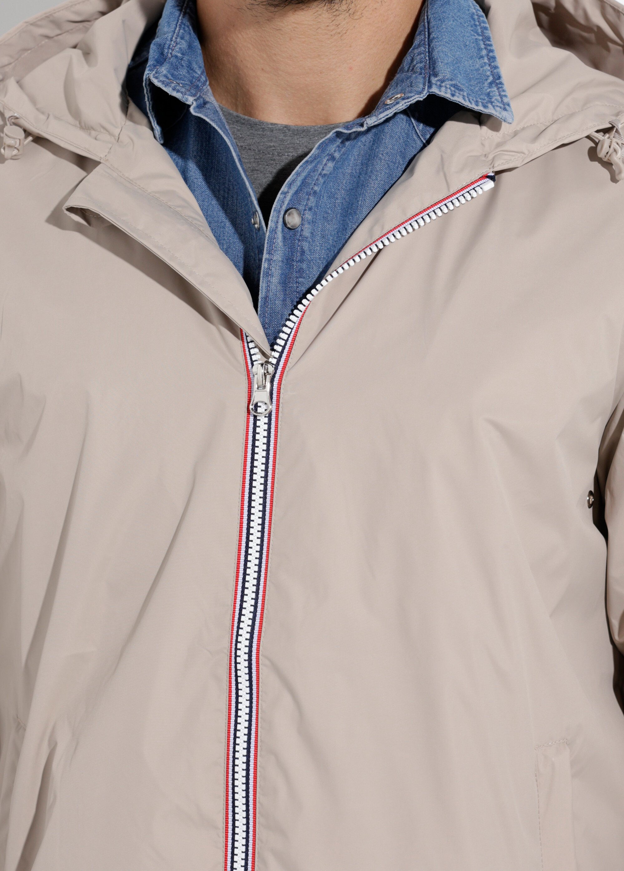Parka longue déperlante tendance Homme Beige LAU6056 DE1