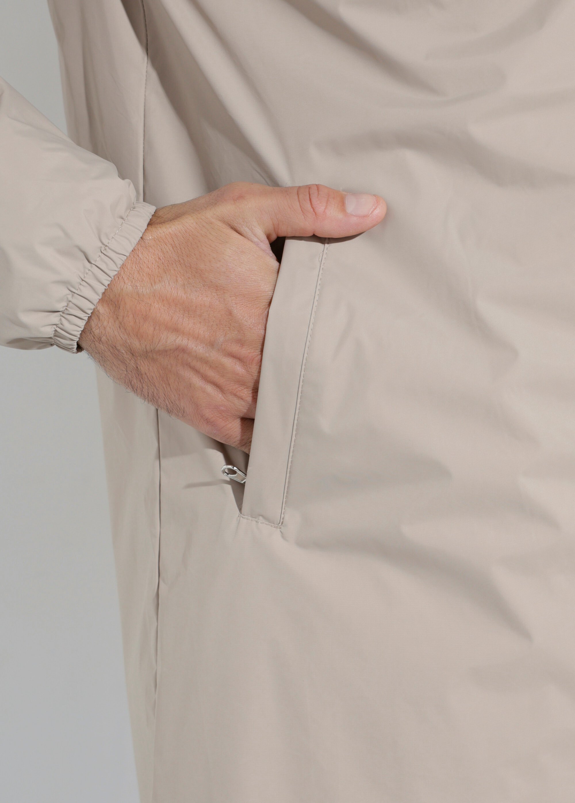 Parka longue déperlante tendance Homme Beige LAU6056 DE2
