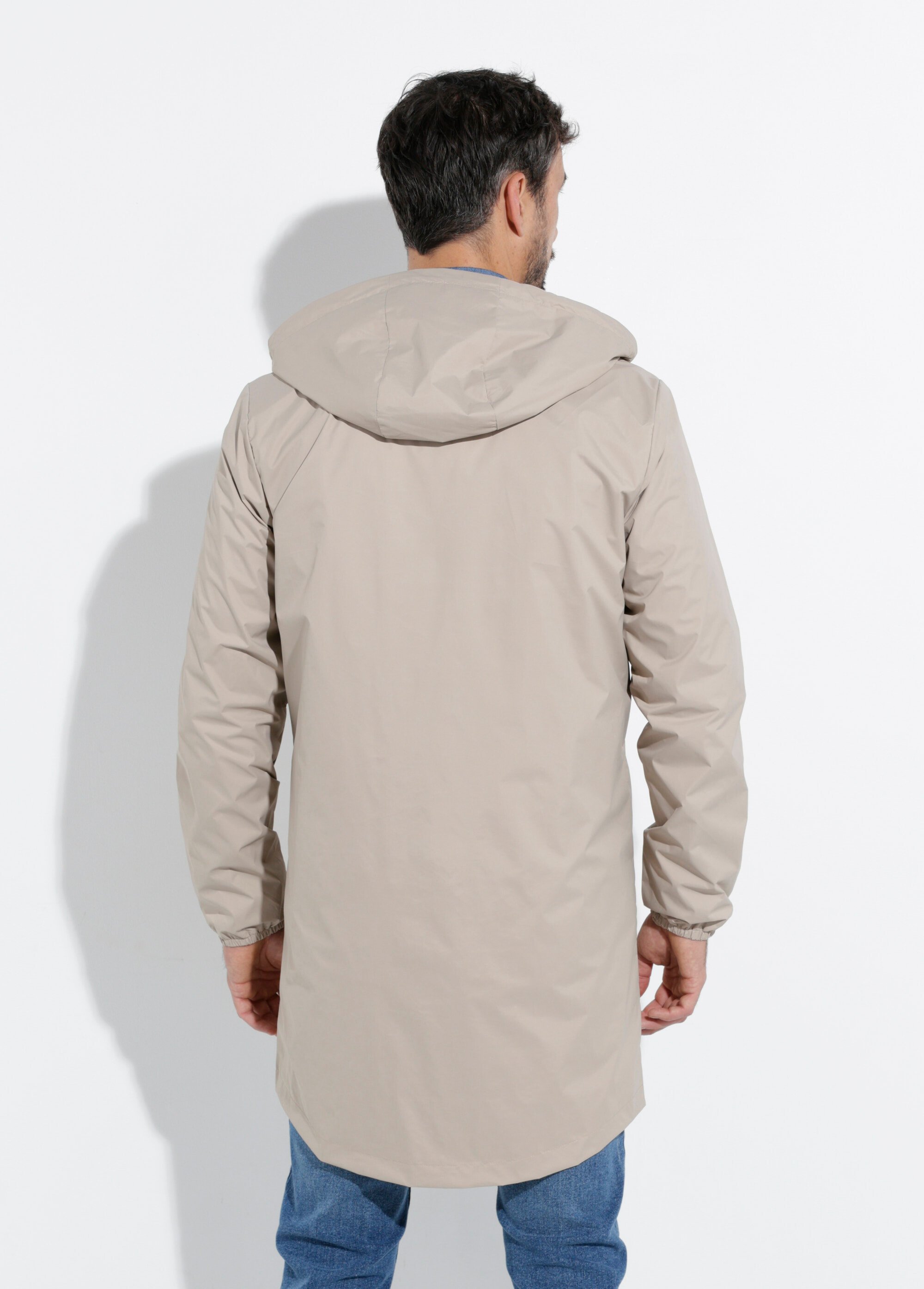 Parka longue déperlante tendance Homme Beige LAU6056 DO1
