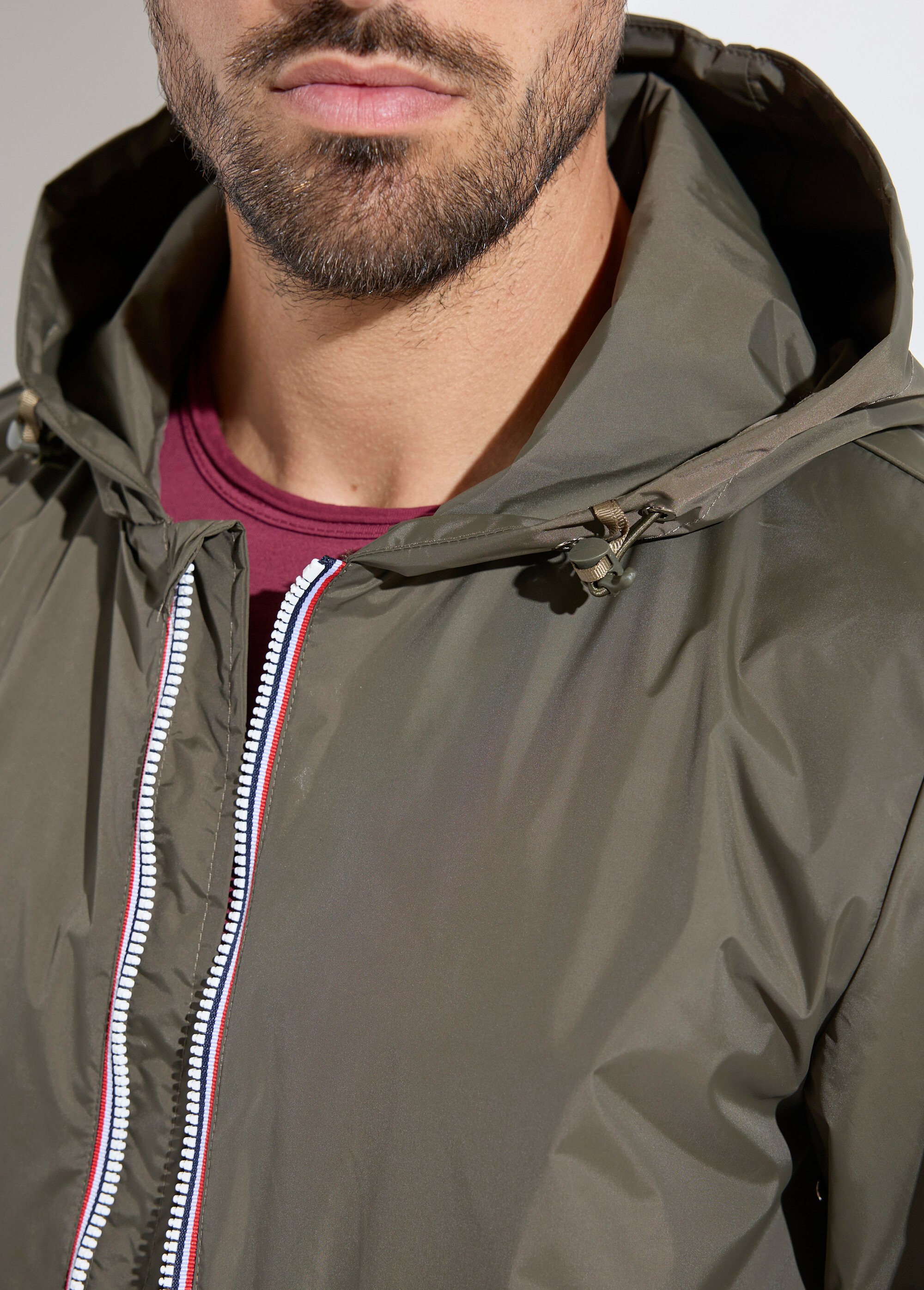 Parka longue déperlante tendance Homme Vert LAU6056 DE1