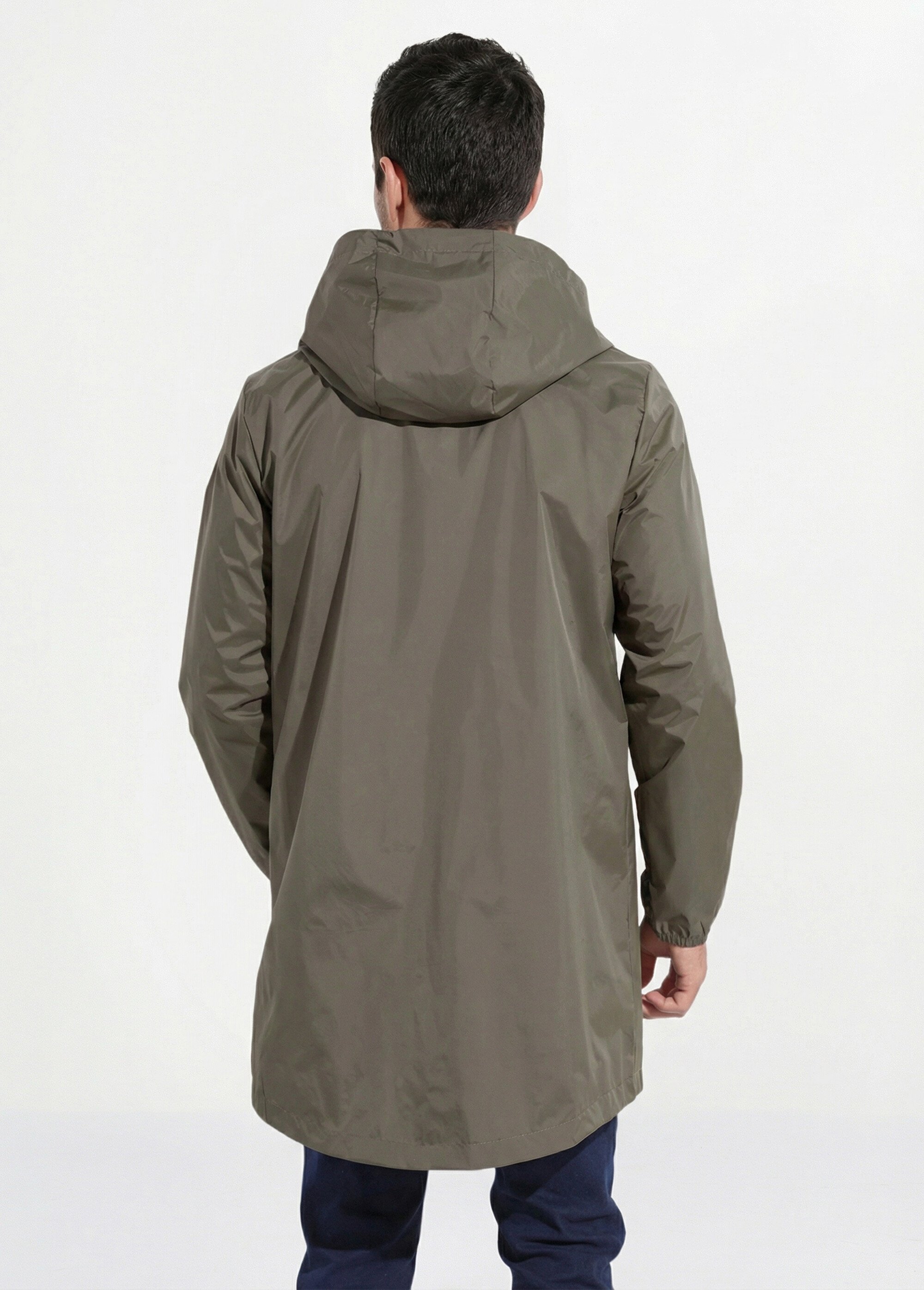 Parka longue déperlante tendance Homme Vert LAU6056 DO1