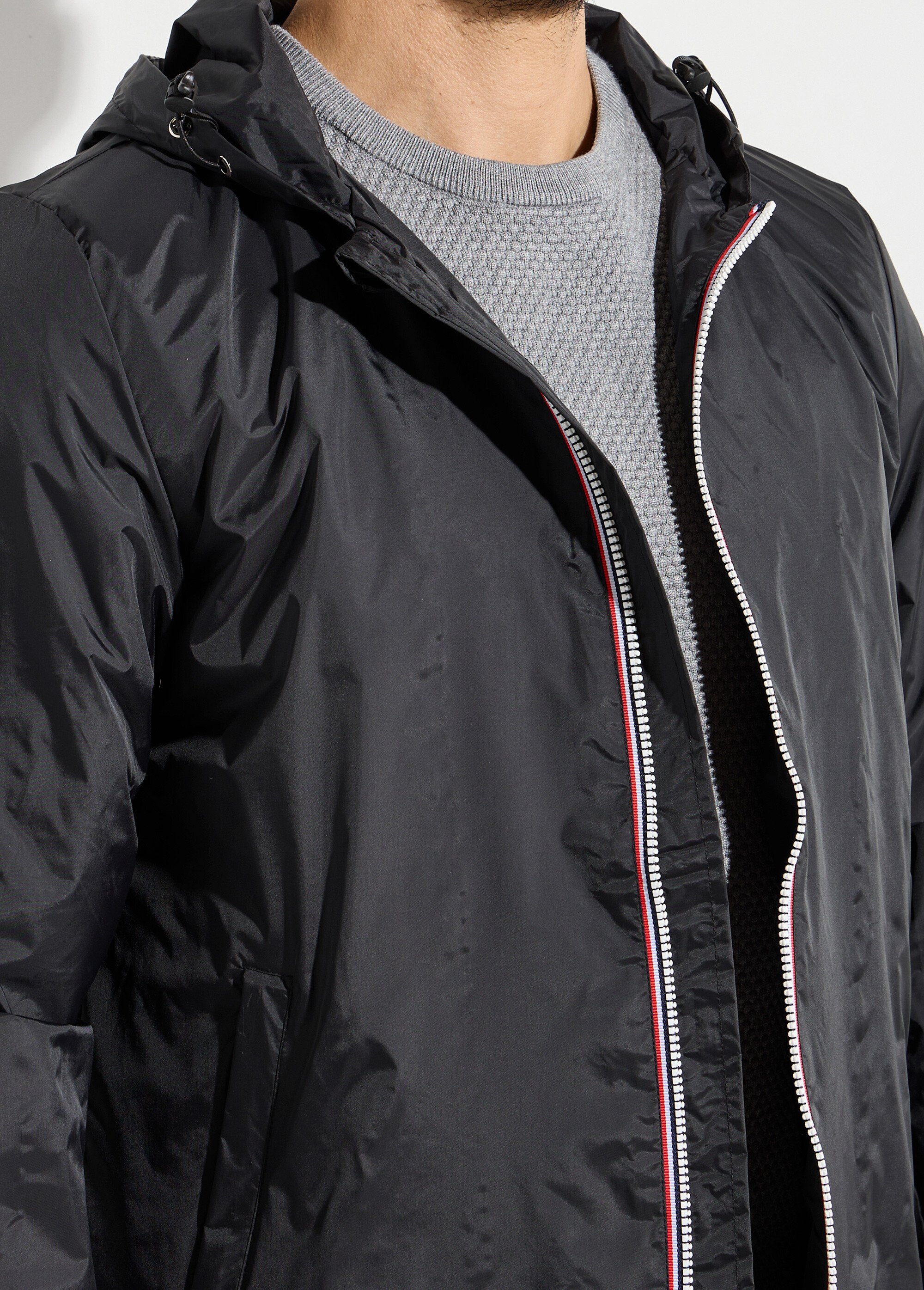 Parka longue déperlante tendance Homme Noir LAU6056 DE1