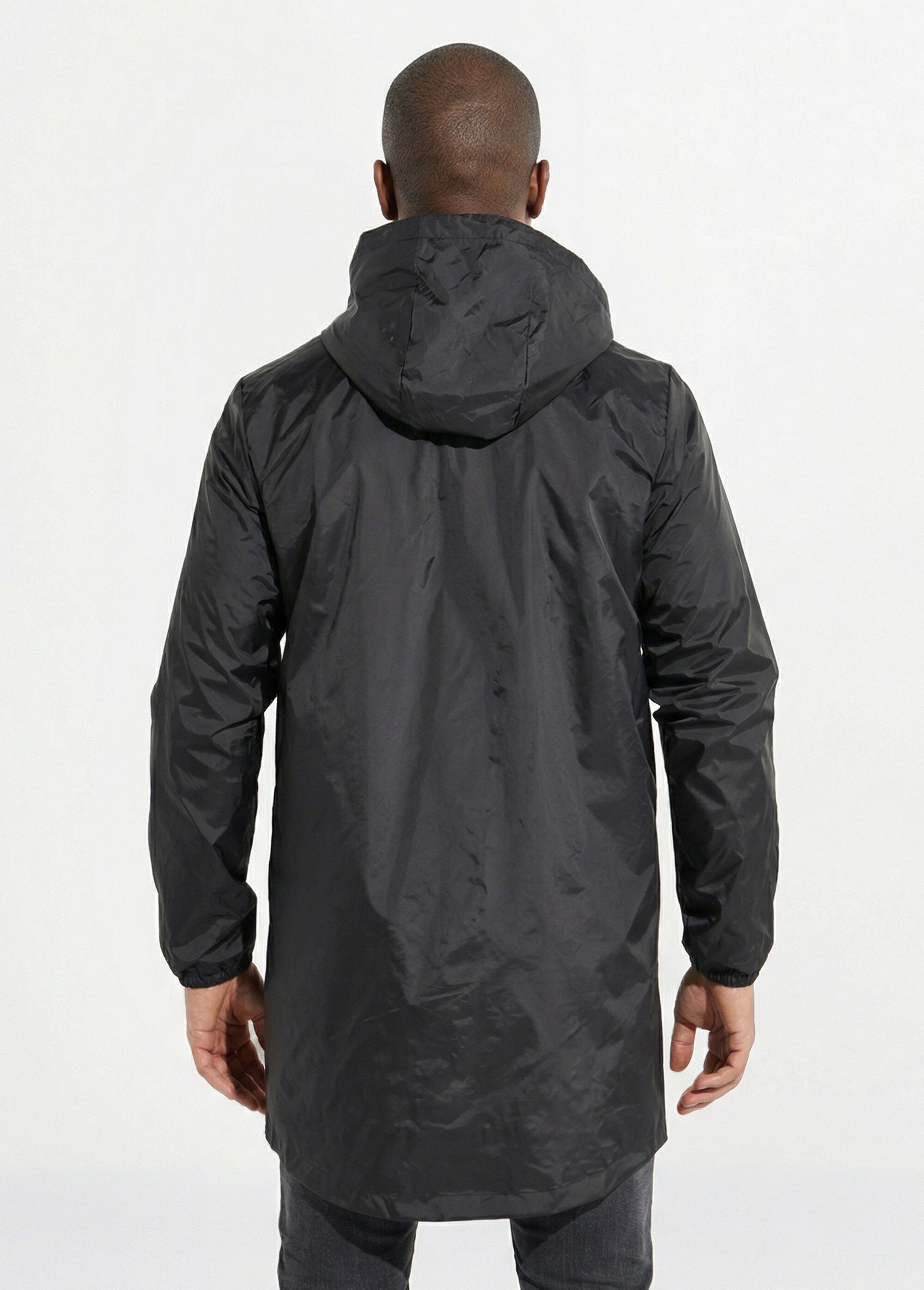 Parka longue déperlante tendance Homme Noir LAU6056 DO1