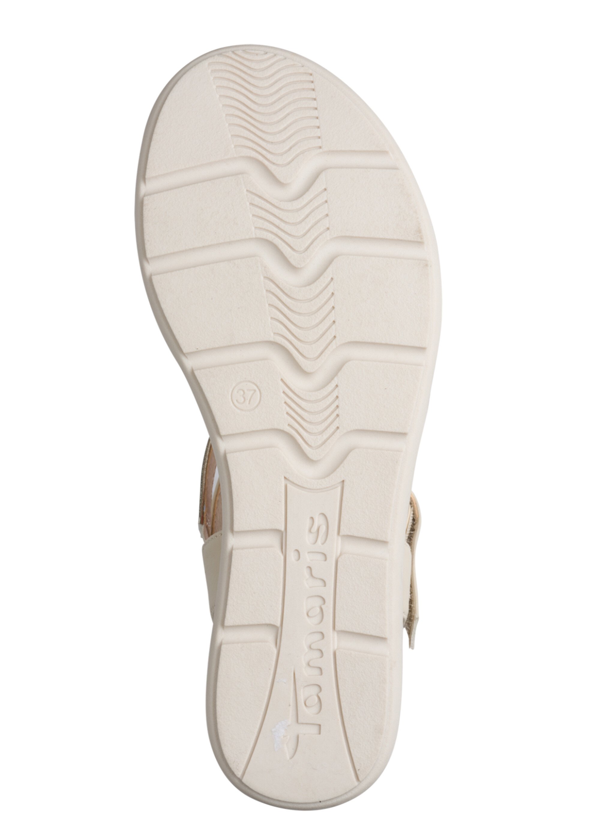 Sandales compensées avec jeux de brides Femme Beige TAM12871346 UN1