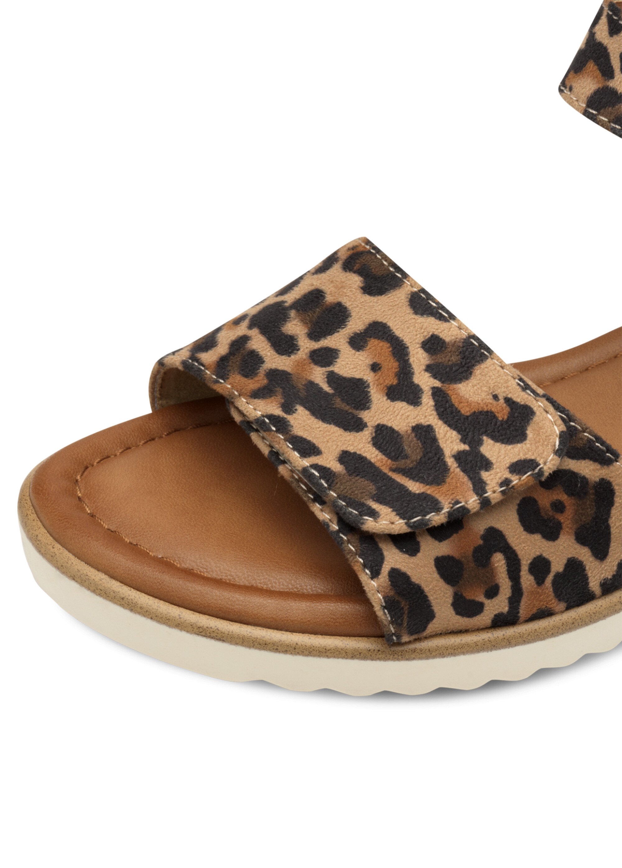 Sandales léopard compensées liège