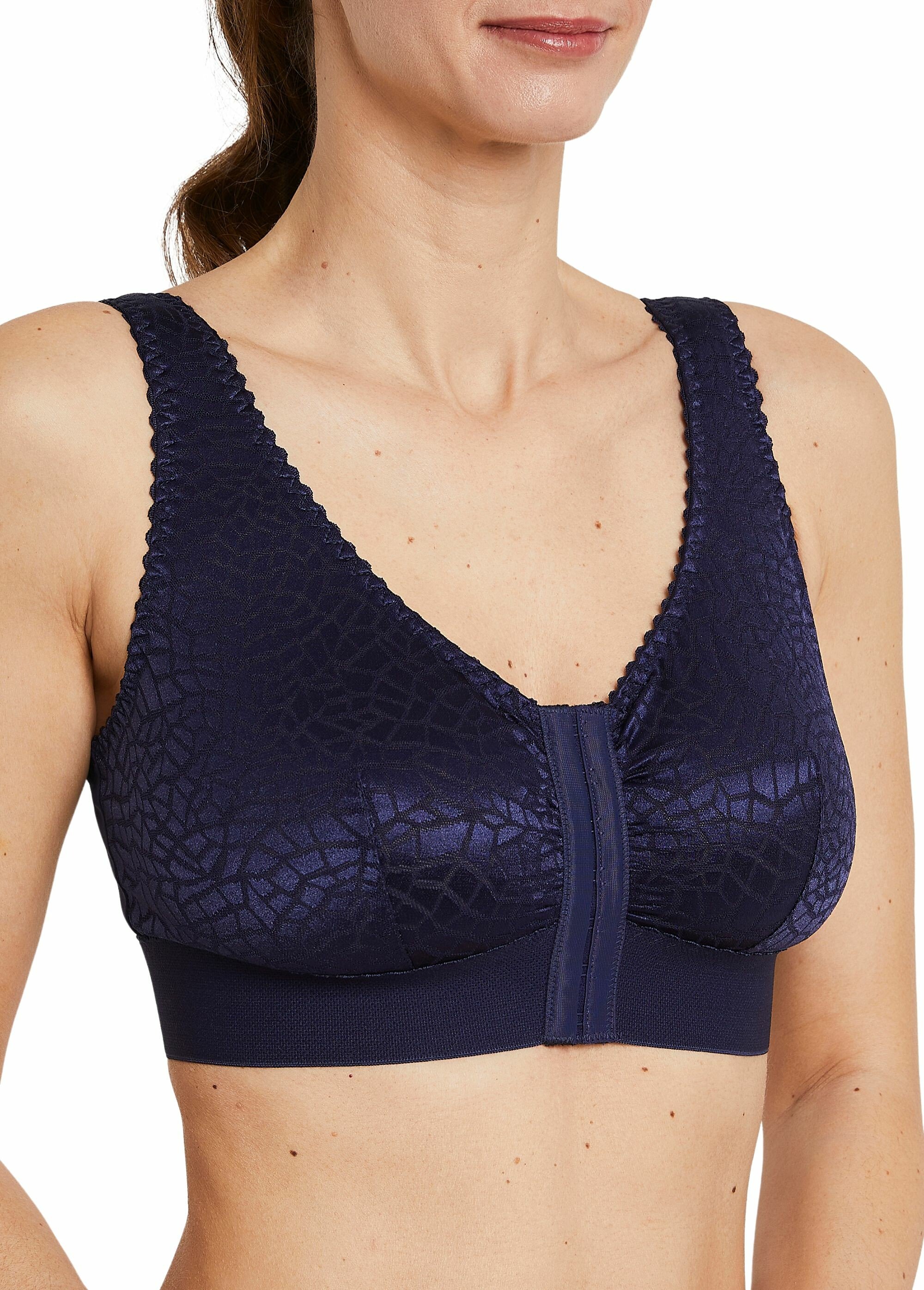 Soutien-gorge sans armatures ouvert devant Femme Bleu VARMER DE1