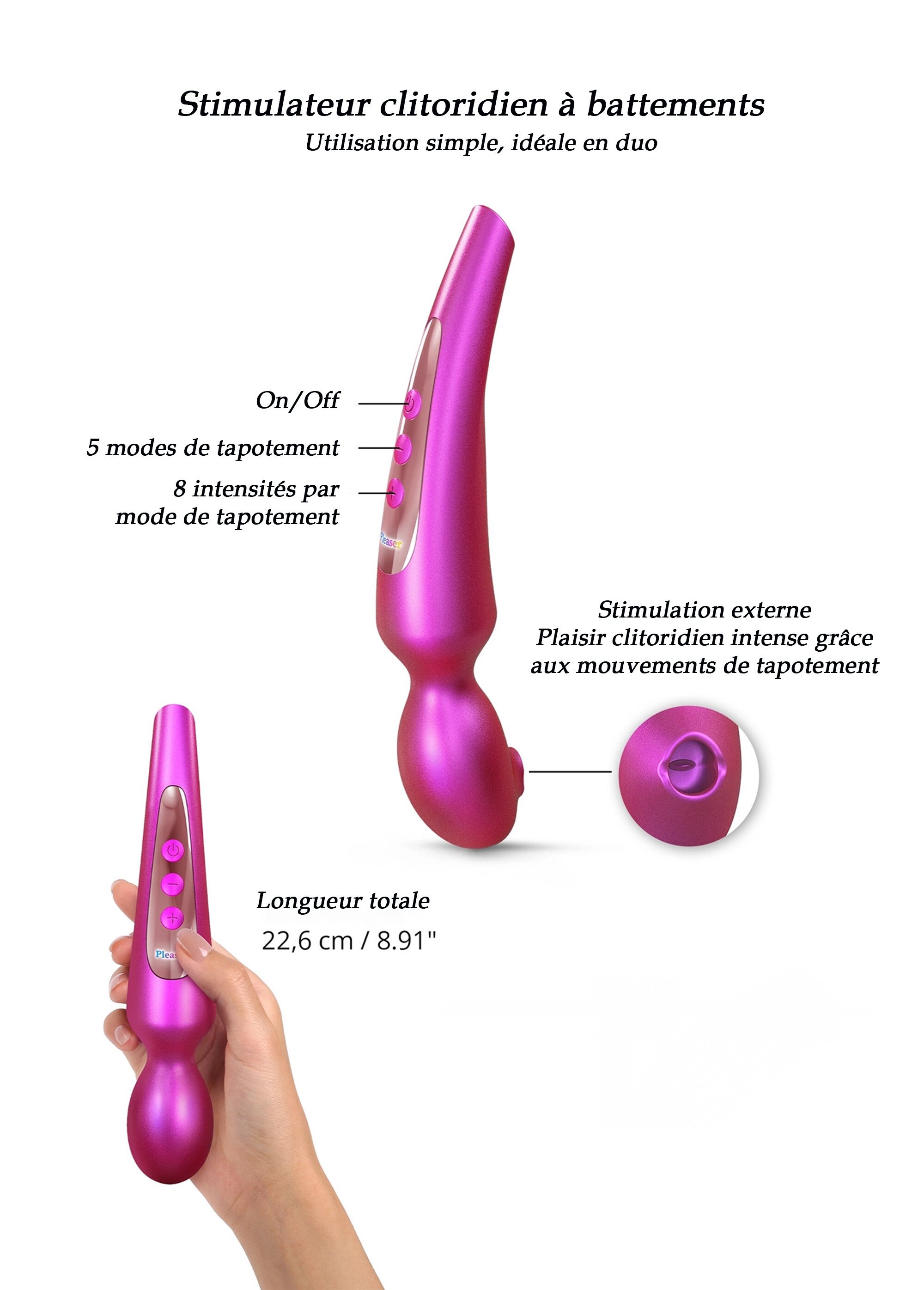 Stimulateur clitoridien 5 modes Pleaser ROSE LOV-6033531 DE3