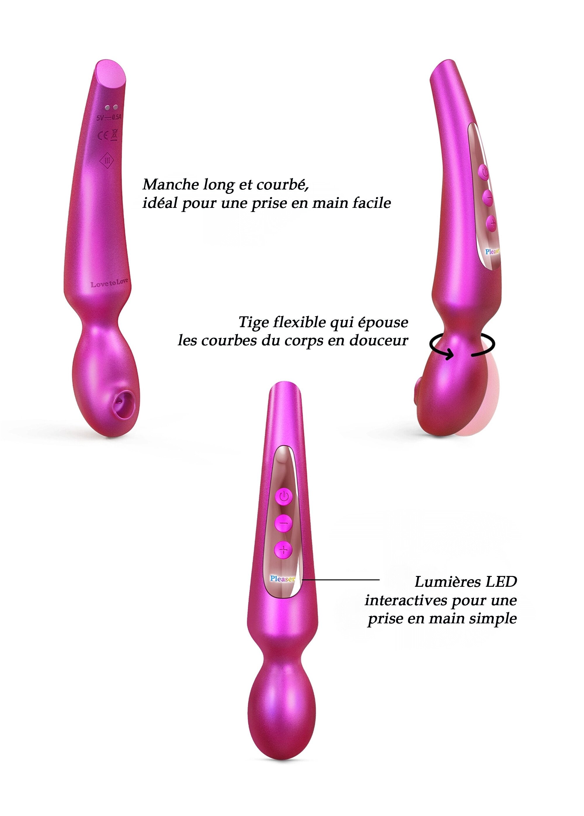 Stimulateur clitoridien 5 modes Pleaser ROSE LOV-6033531 DE4