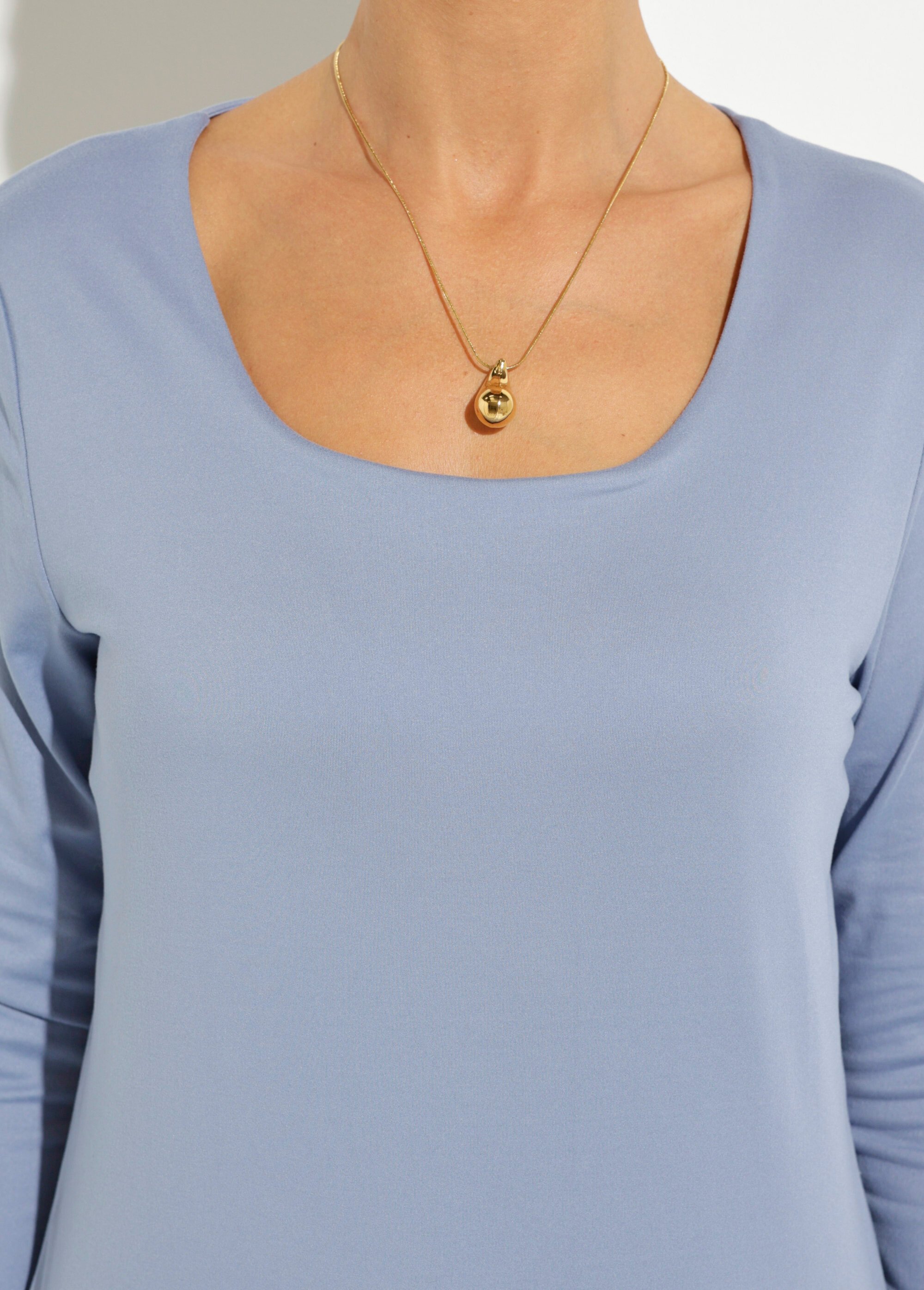 T-shirt col danseuse manches longues Femme Bleu COME DE1
