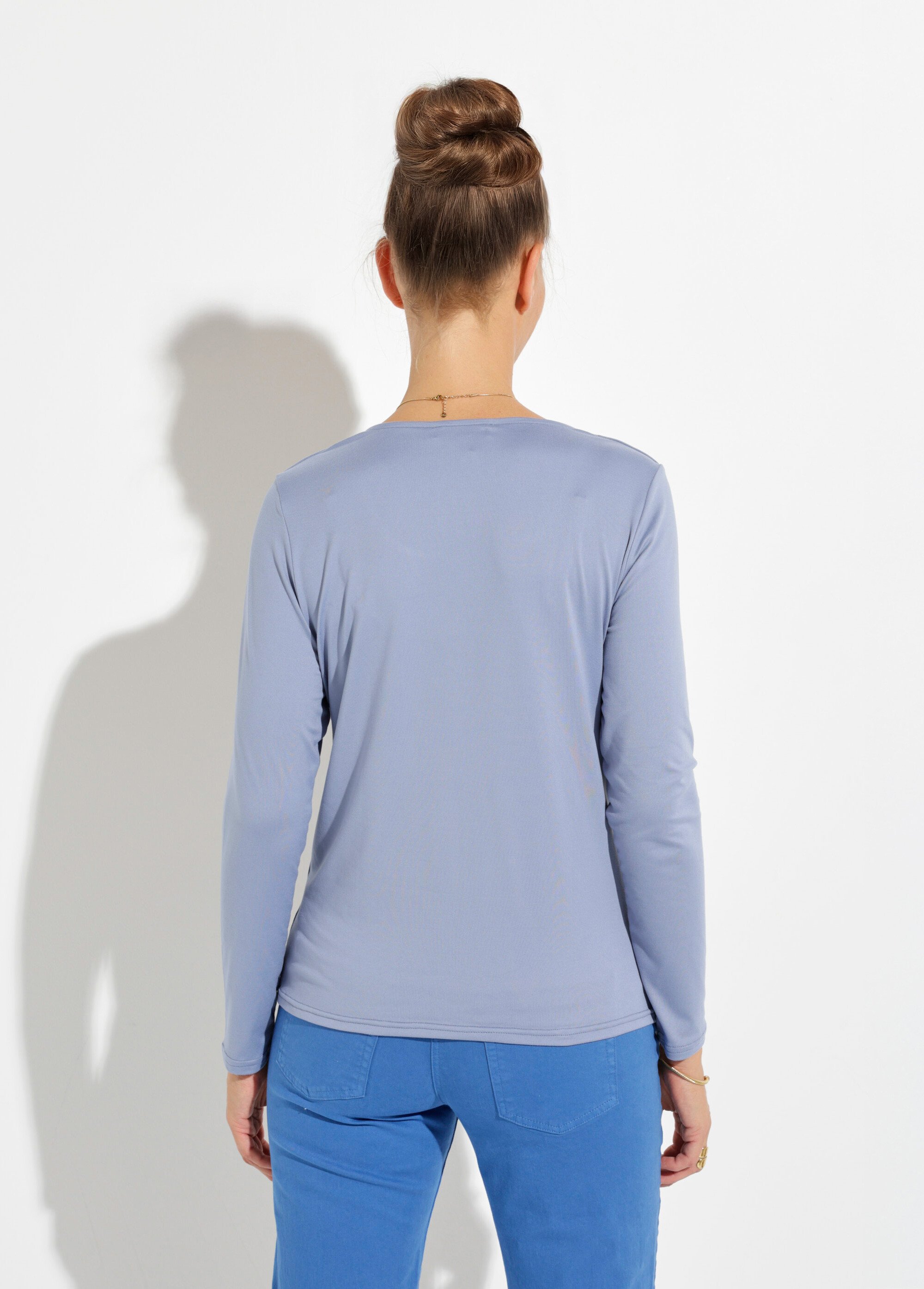 T-shirt col danseuse manches longues Femme Bleu COME DO1