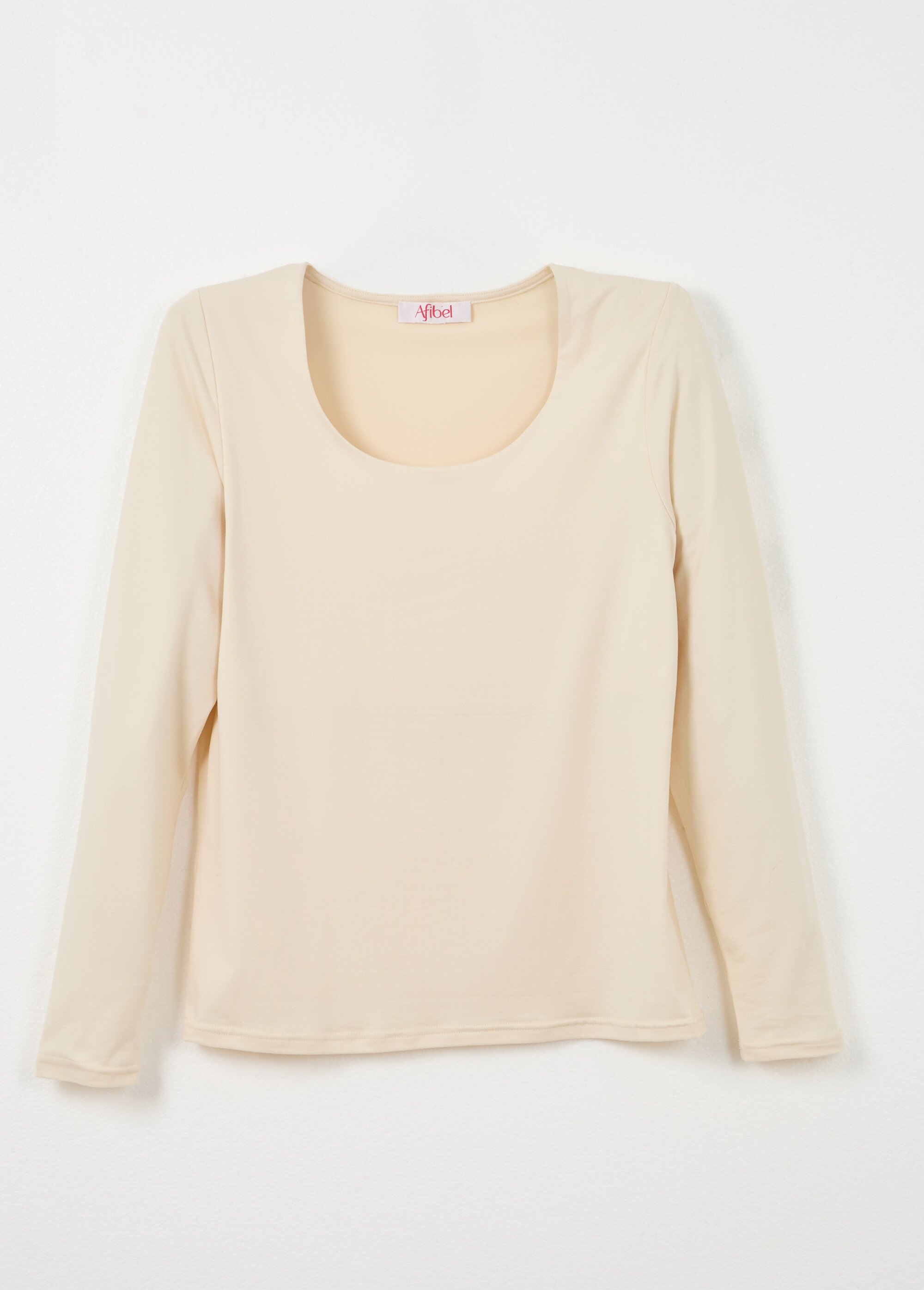 T-shirt col danseuse manches longues Femme Beige COME AP1