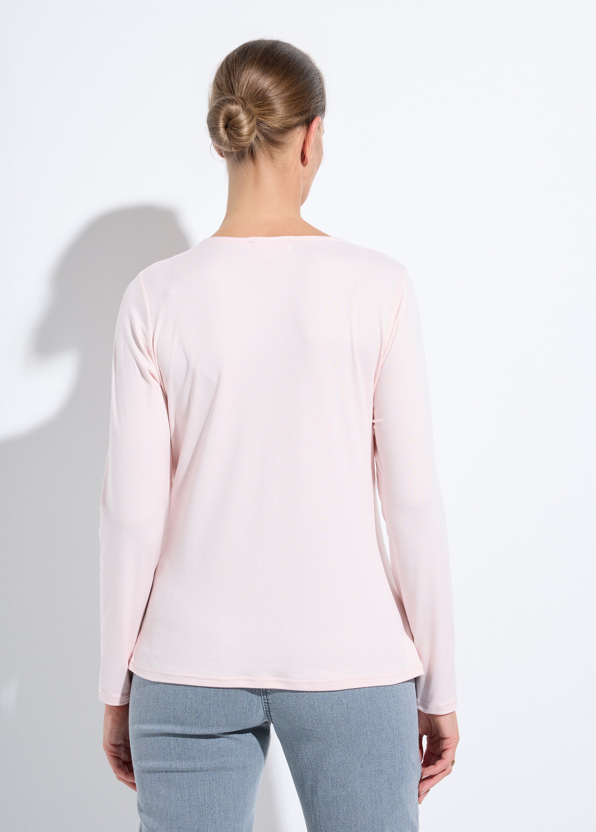 T-shirt col danseuse manches longues Femme Rose COME DO1