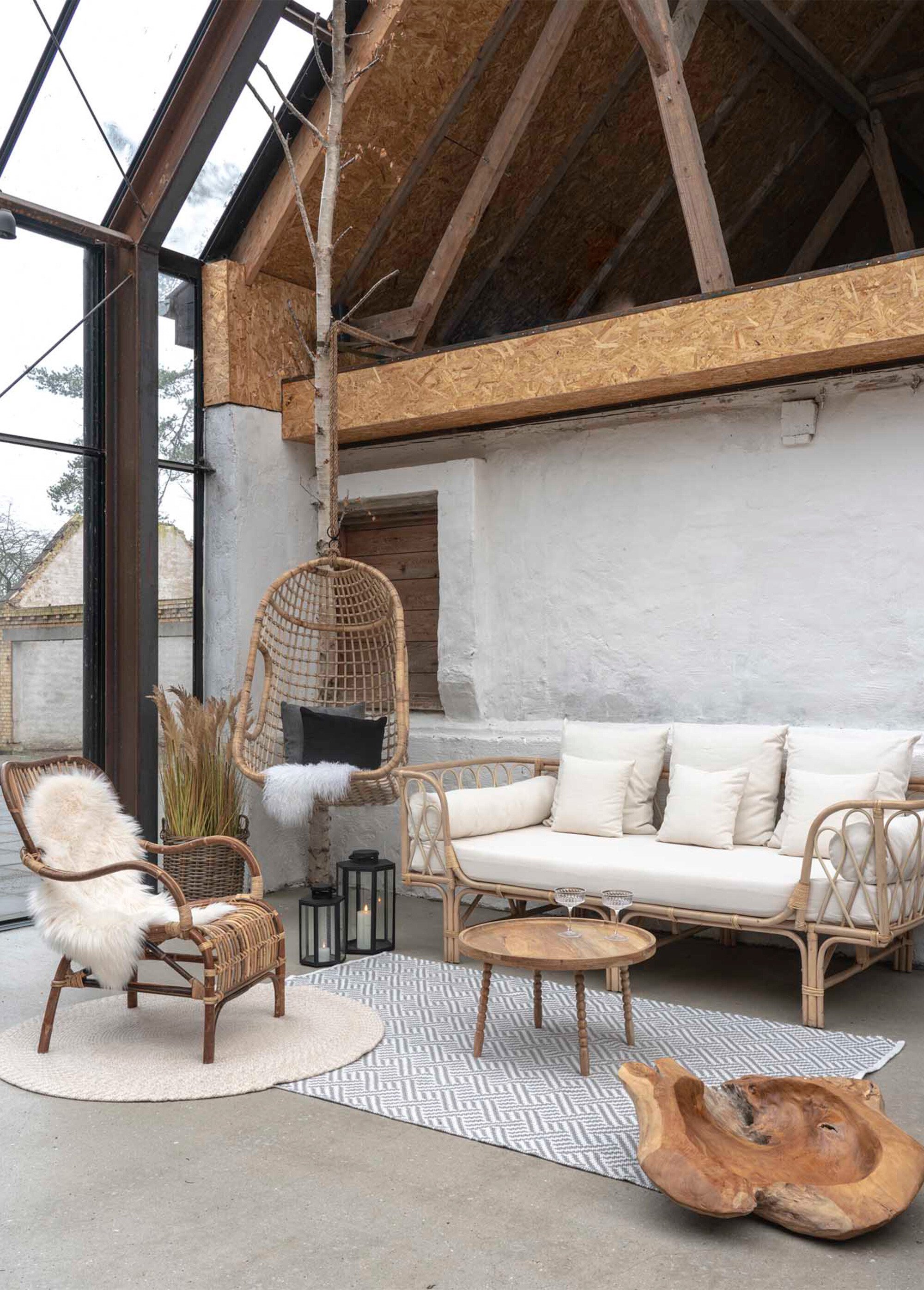 Table basse en manguier, pieds fantaisie BEIGE HN-2101070 SI1