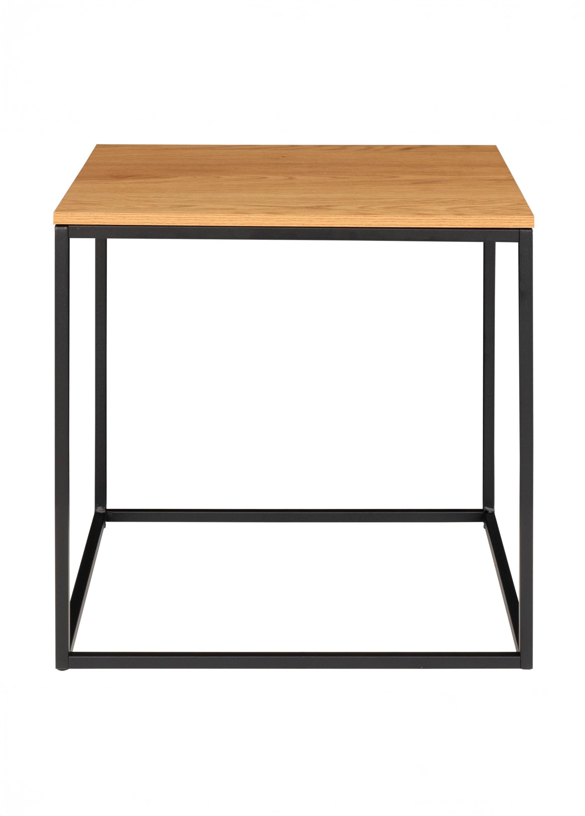 Table d'appoint chêne, structure acier