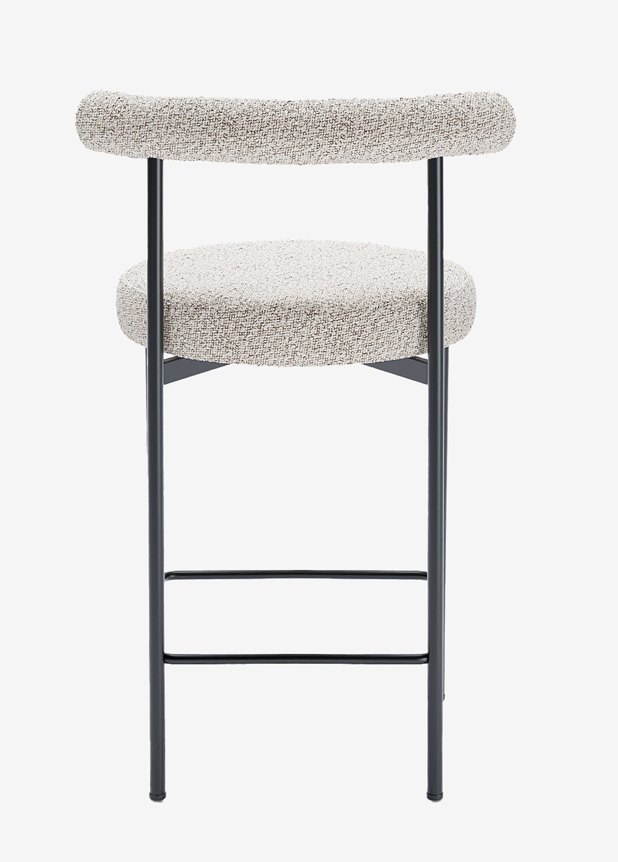 Tabourets de bar, en textile et métal GRIS POT-CHARLOTTE DO1