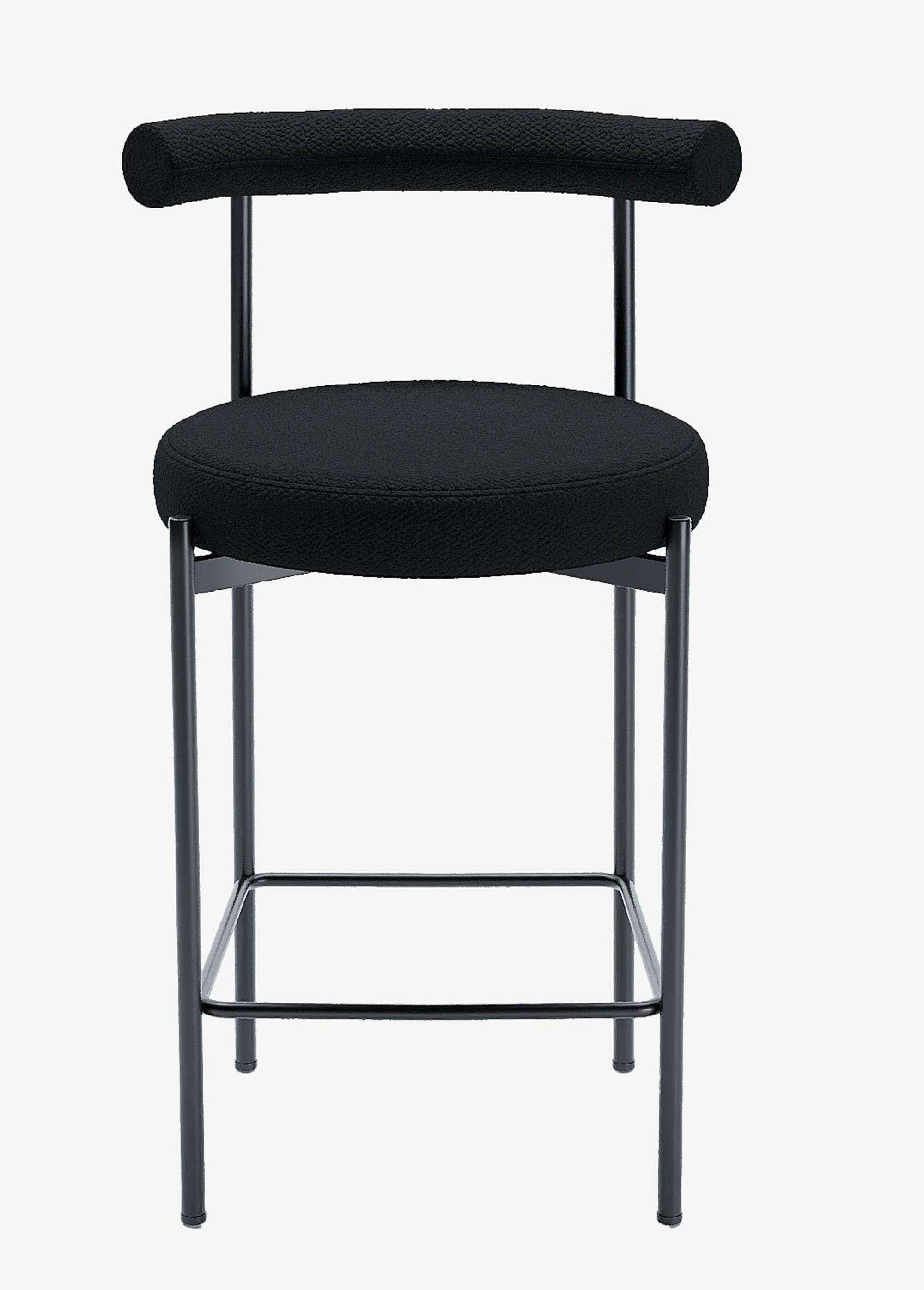 Tabourets de bar, en textile et métal GRIS POT-CHARLOTTE DE1