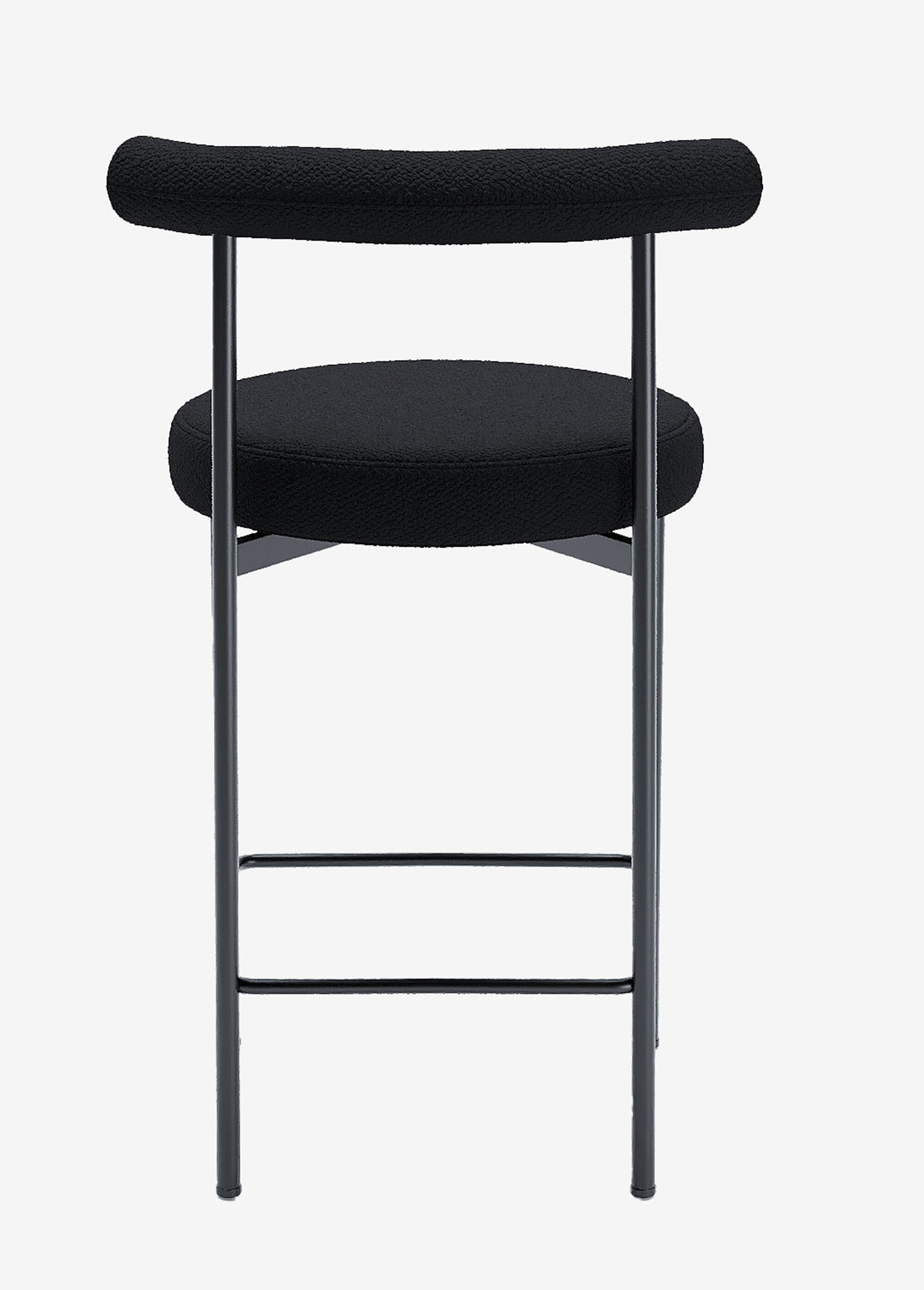 Tabourets de bar, en textile et métal GRIS POT-CHARLOTTE DO1