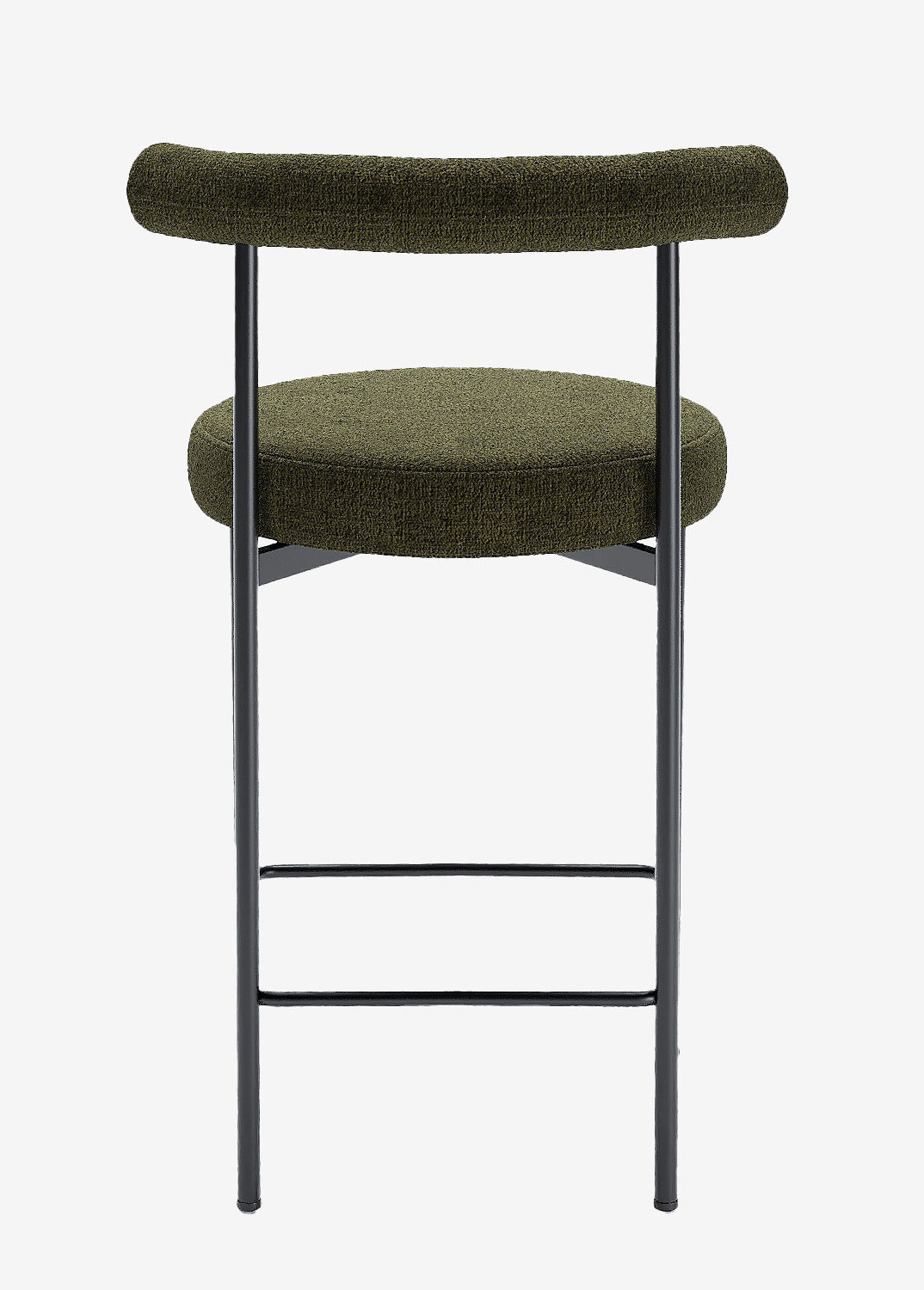 Tabourets de bar, en textile et métal VERT POT-CHARLOTTE DO1