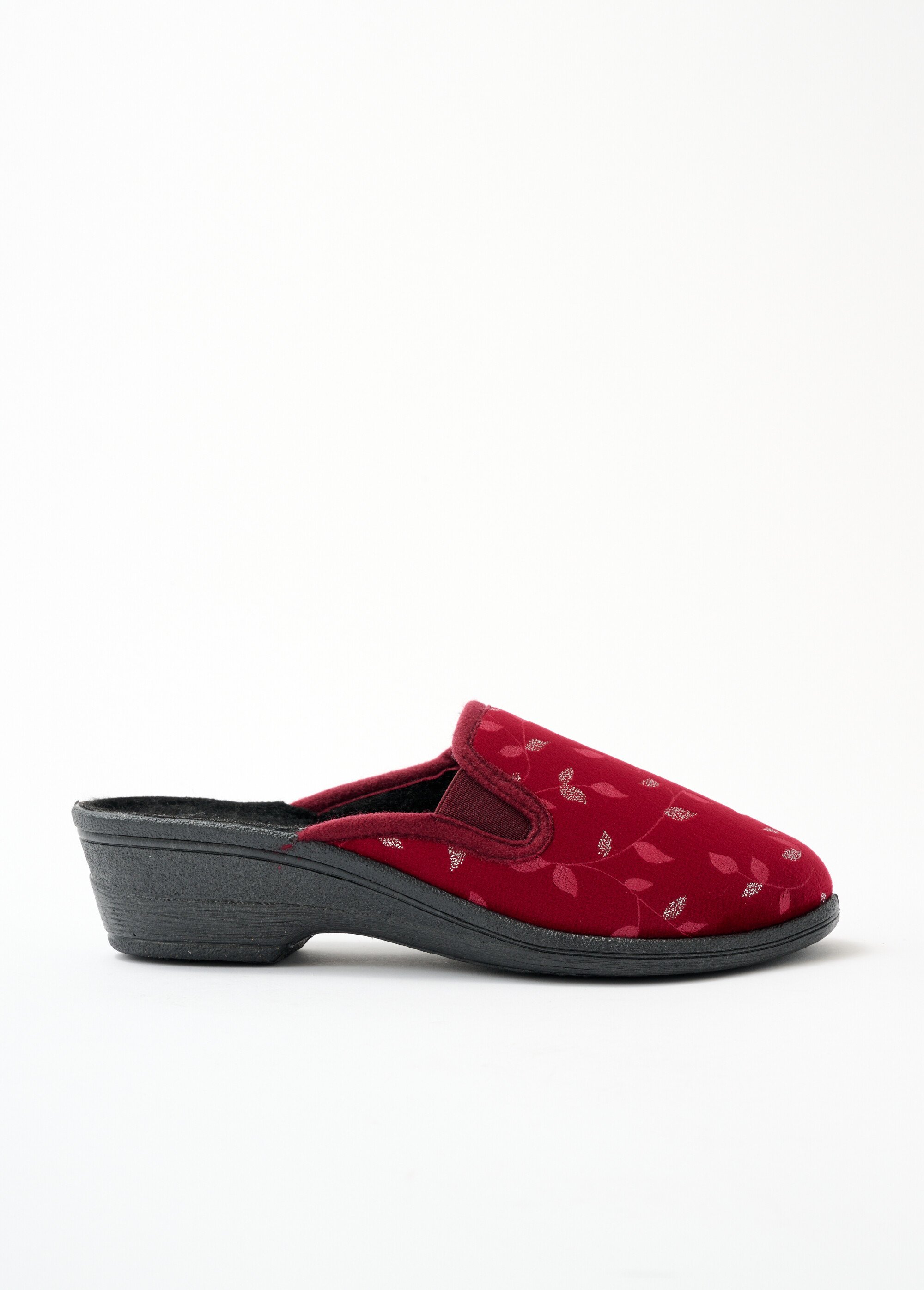 Chaussons mules compensés largeur confort Femme Rouge ORVIDE DR1