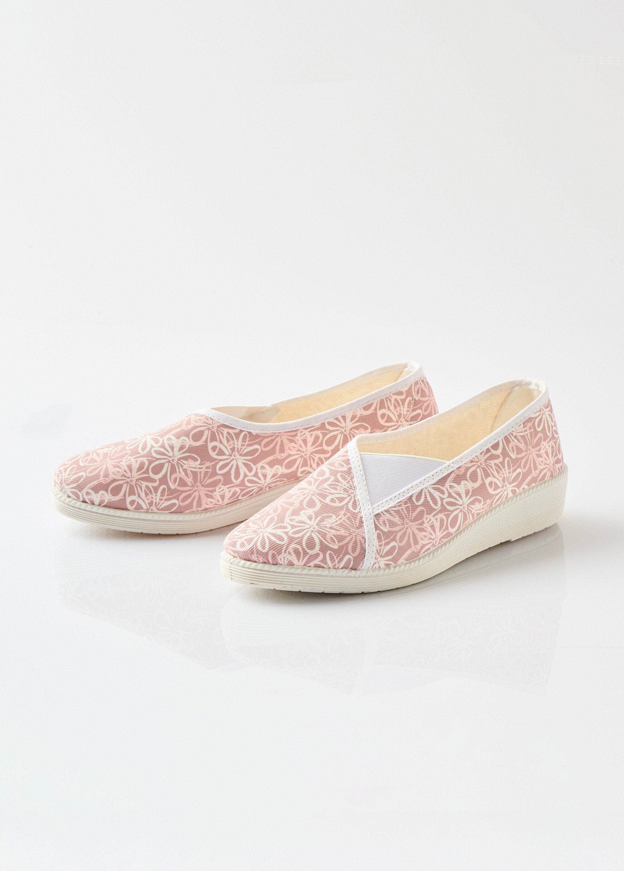Chaussons ballerines élastiquée imprimées Femme Rose OVATION DE1