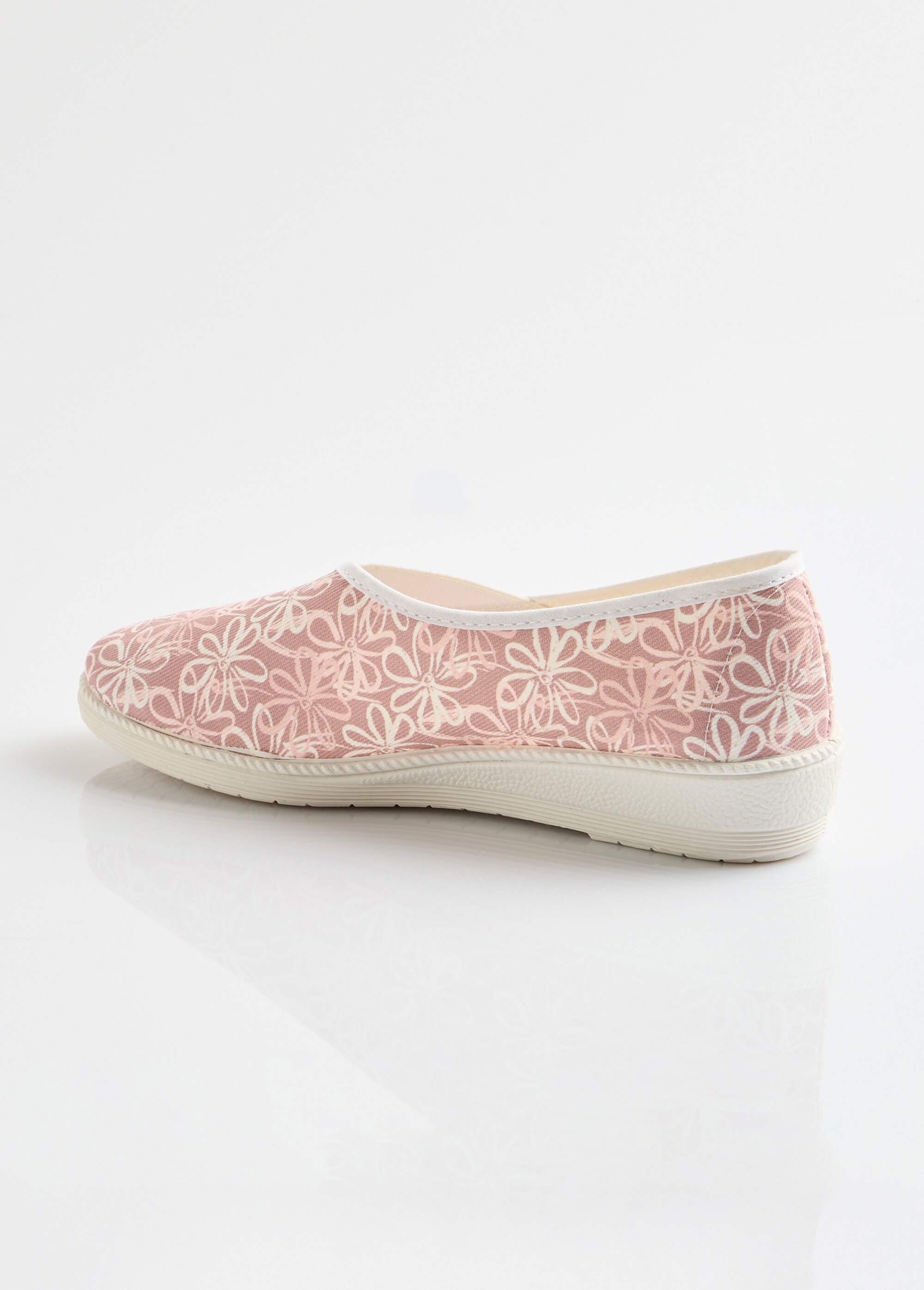 Chaussons ballerines élastiquée imprimées Femme Rose OVATION DO1