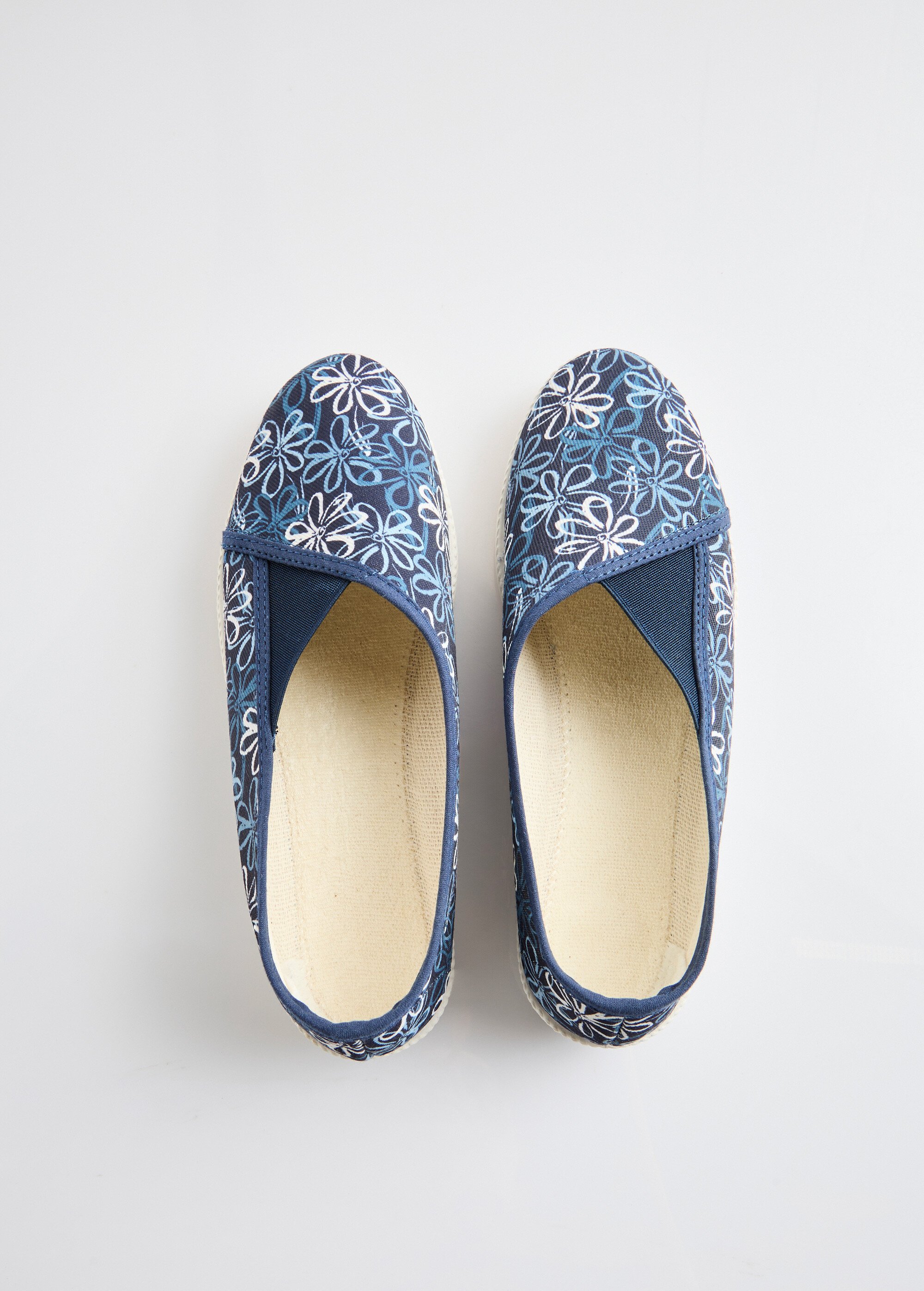 Chaussons ballerines élastiquée imprimées Femme Bleu OVATION OV1