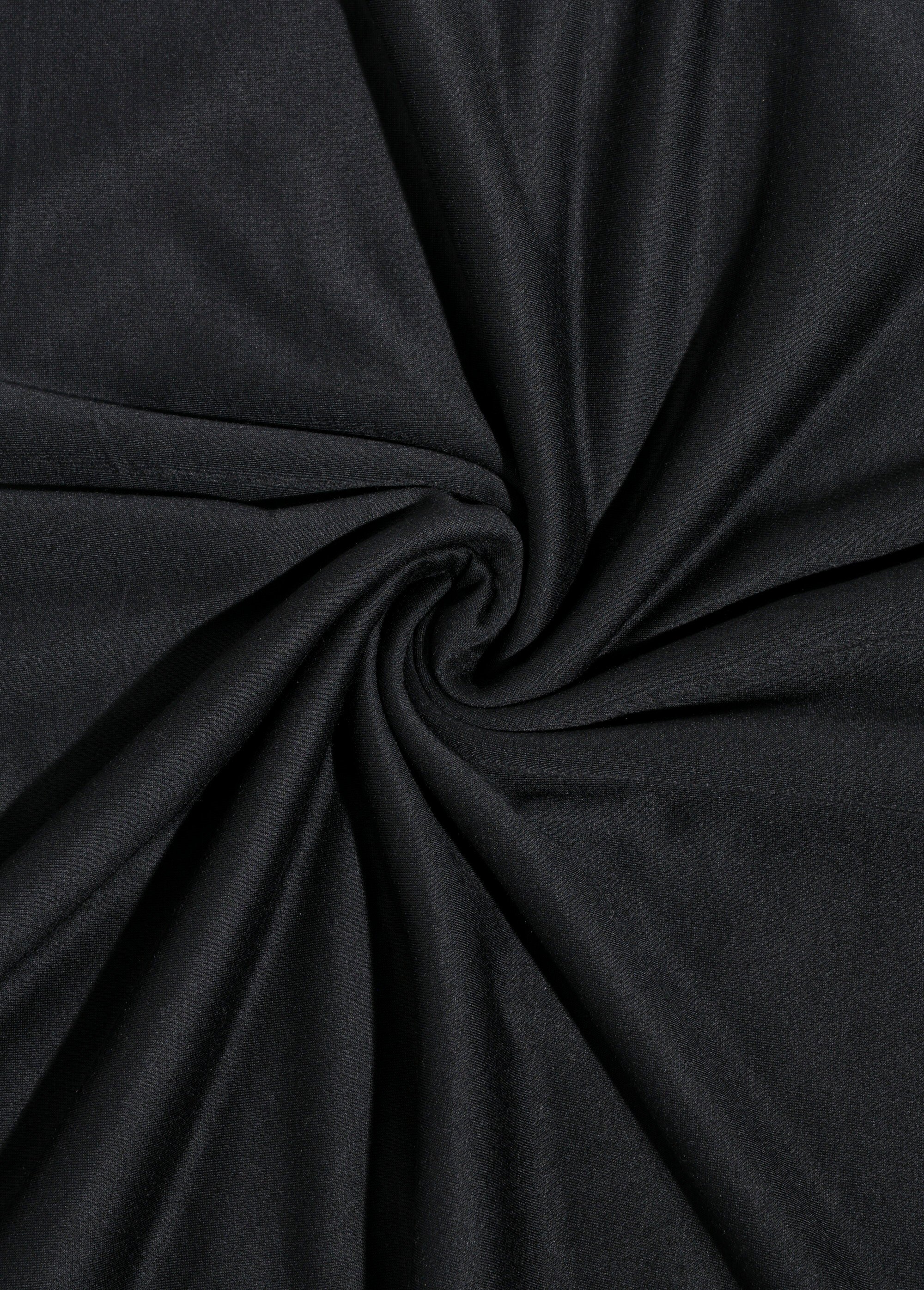 Coupon tissu habillement jersey, Nuit NOIR COT142986 FA1