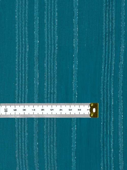 Coupon tissu voile métallisé, Aqua BLEU COT146166 DE1