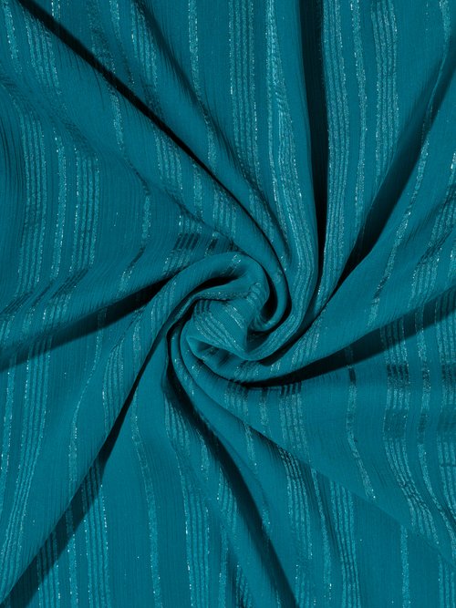 Coupon tissu voile métallisé, Aqua BLEU COT146166 FA1