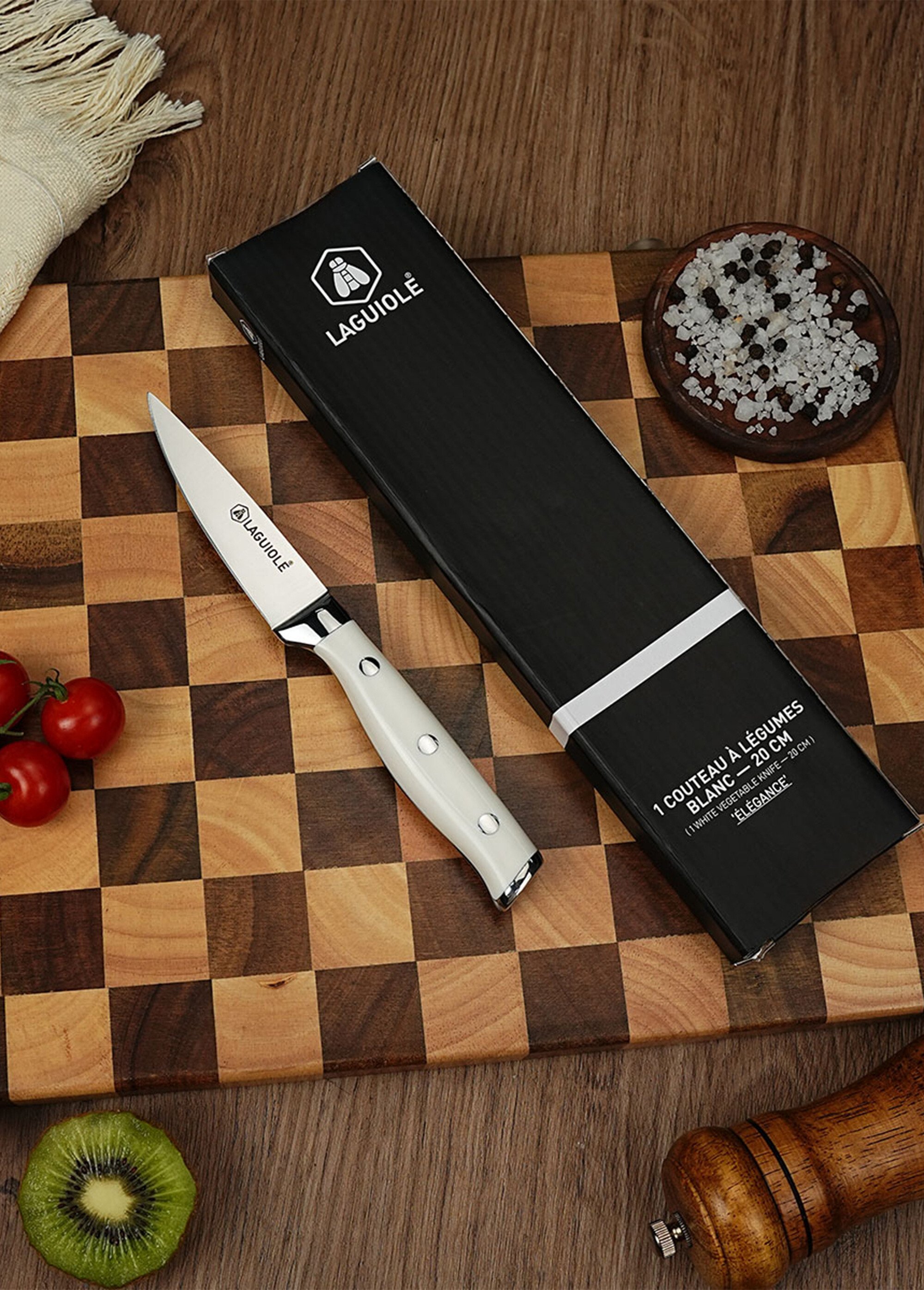 Couteau à légumes lame forgée, Elégance Blanc 9171905 SI1