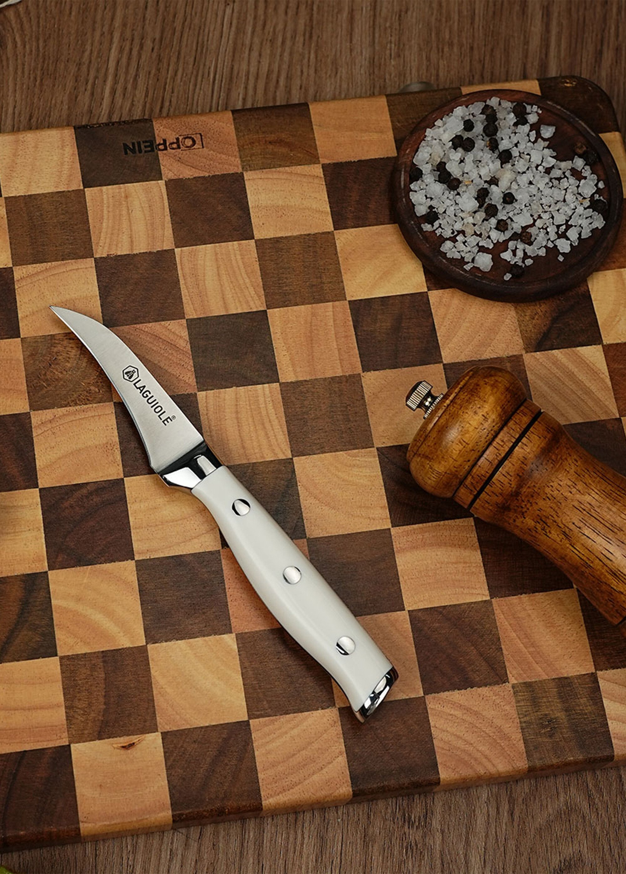 Couteau bec d'oiseau lame forgée, Elégance Blanc 9171900 SI1