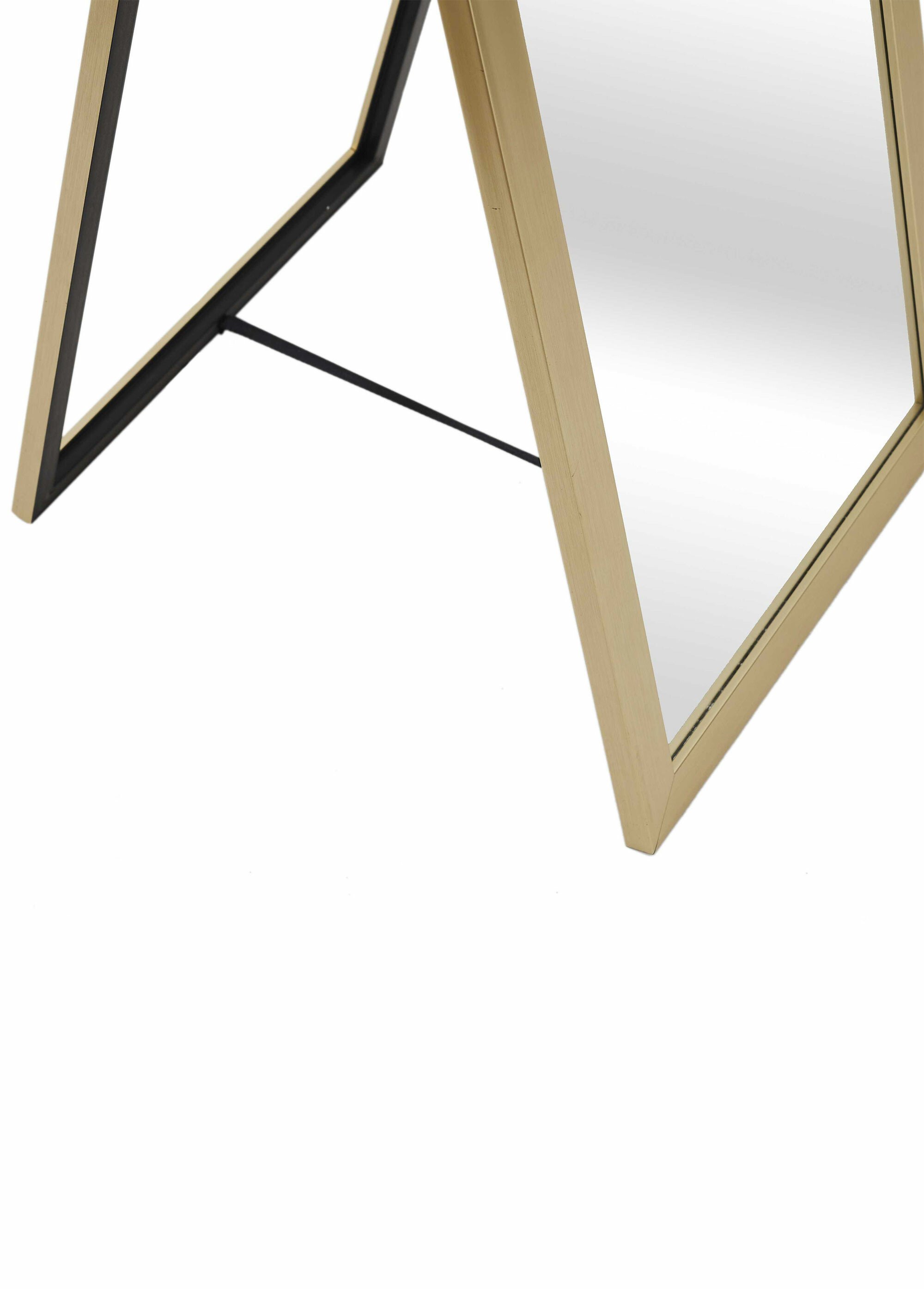 Miroir métallisé sur pied, forme psyché