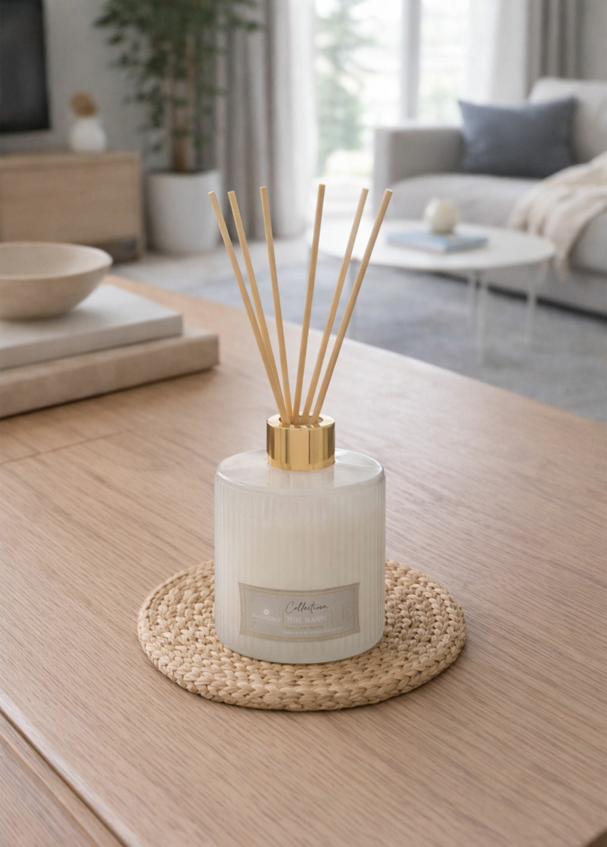 Diffuseur de parfum Albie, verre strié Blanc JJA-211728 SI1