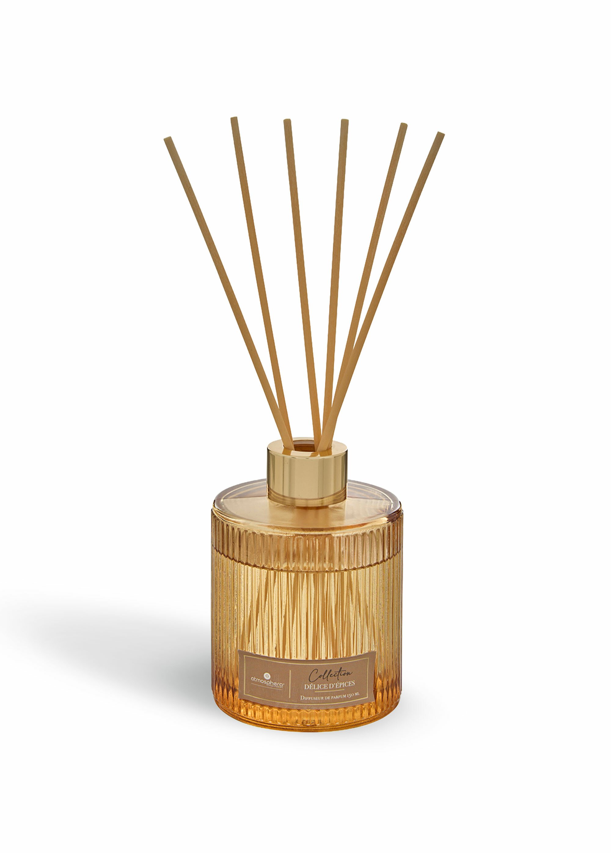 Diffuseur de parfum Albie, verre strié Orange JJA-211728 FA1
