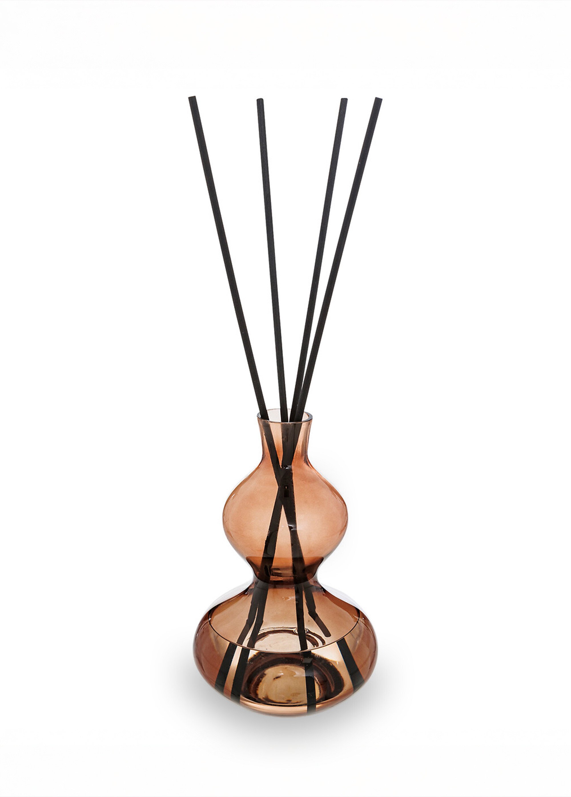 Diffuseur verre coloré + batonnets bois Marron JJA-211721 FA1