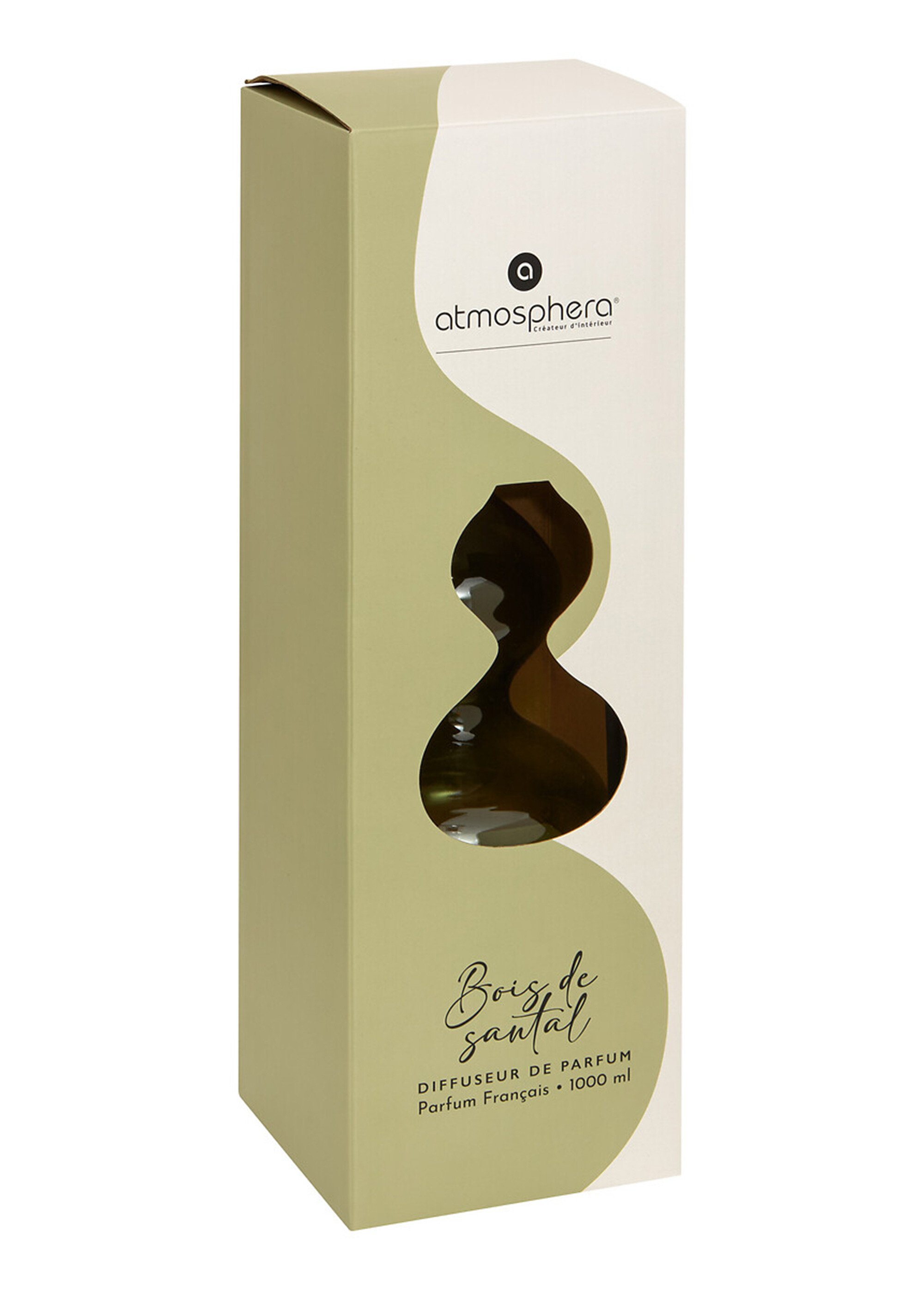 Diffuseur verre coloré + batonnets bois Vert JJA-211721 DE1