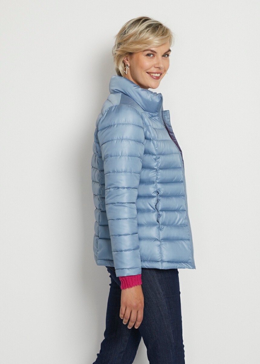Doudoune courte zippée manches longues Femme Bleu TAMERA DR1