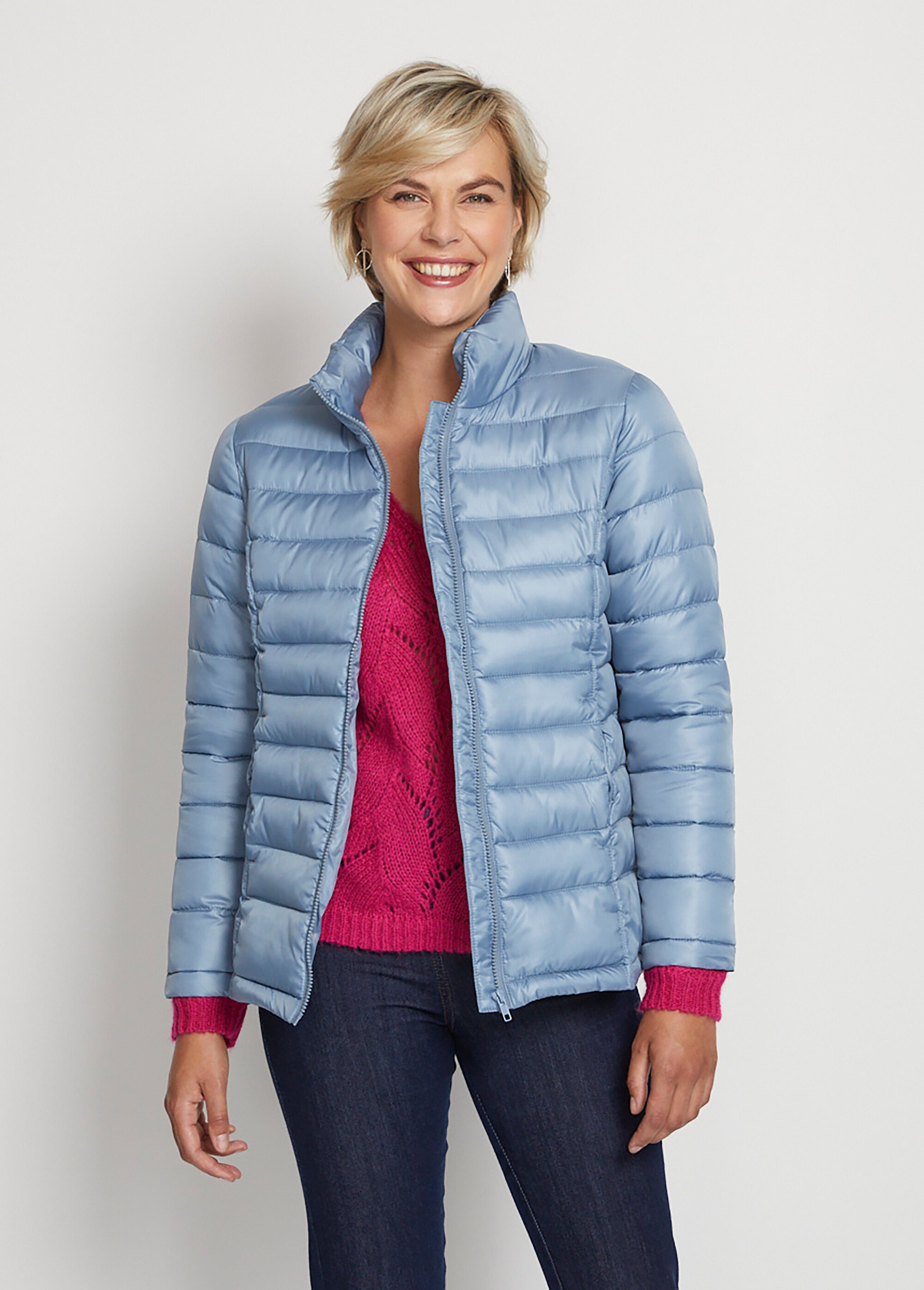 Doudoune courte zippée manches longues