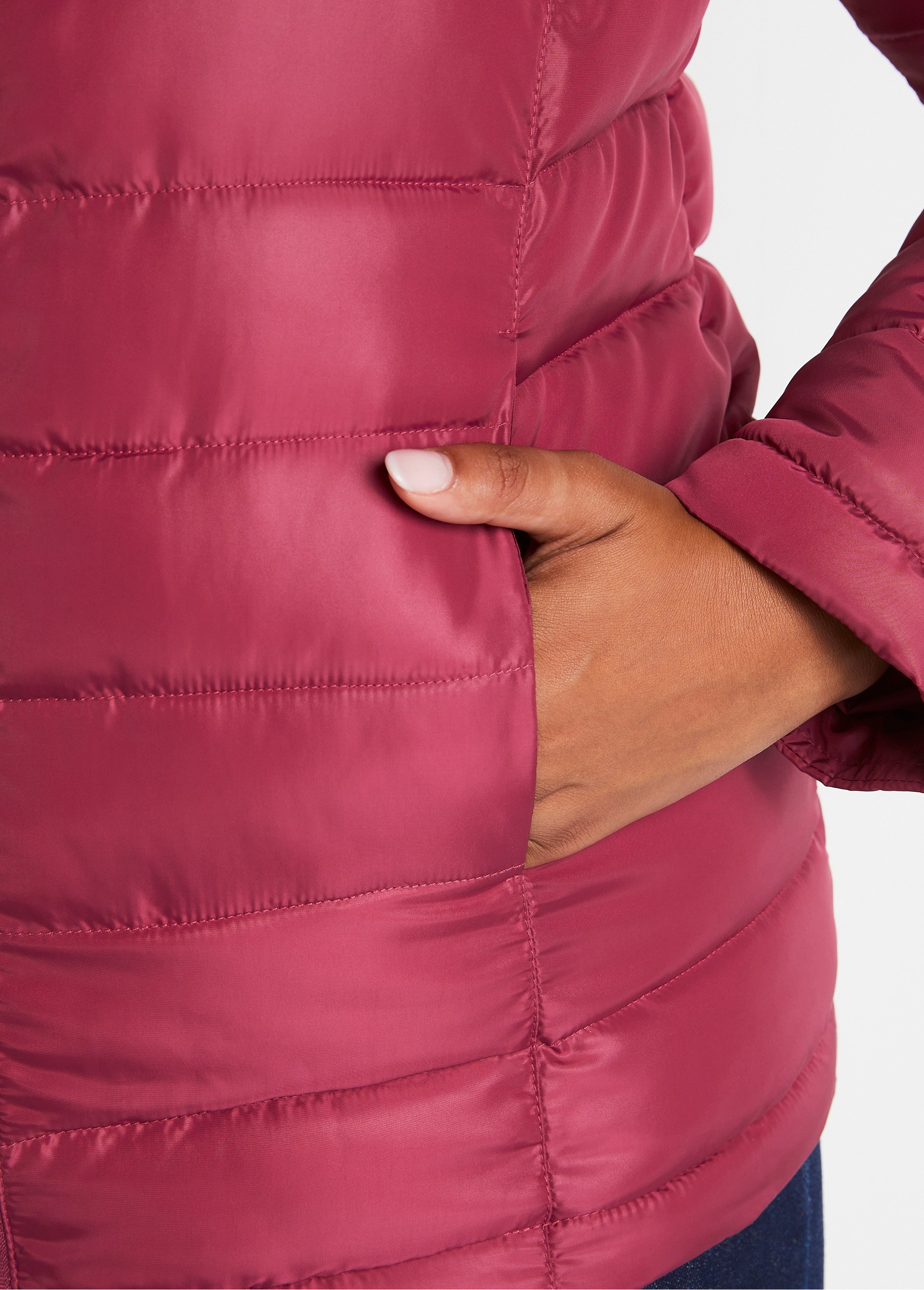 Doudoune courte zippée manches longues