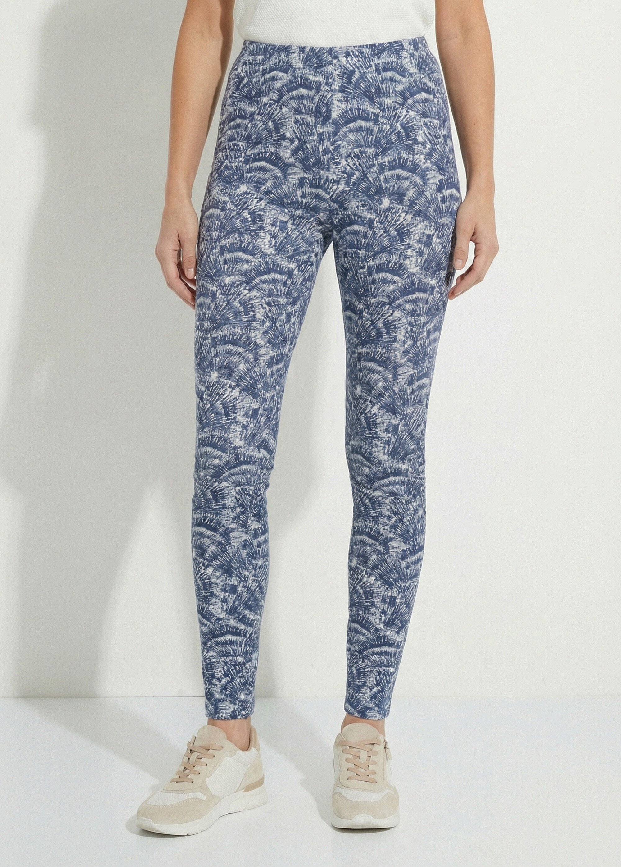 Legging ceinture élastiquée uni ou imprimé Femme BLEU ET CIEL NEVARA FA1