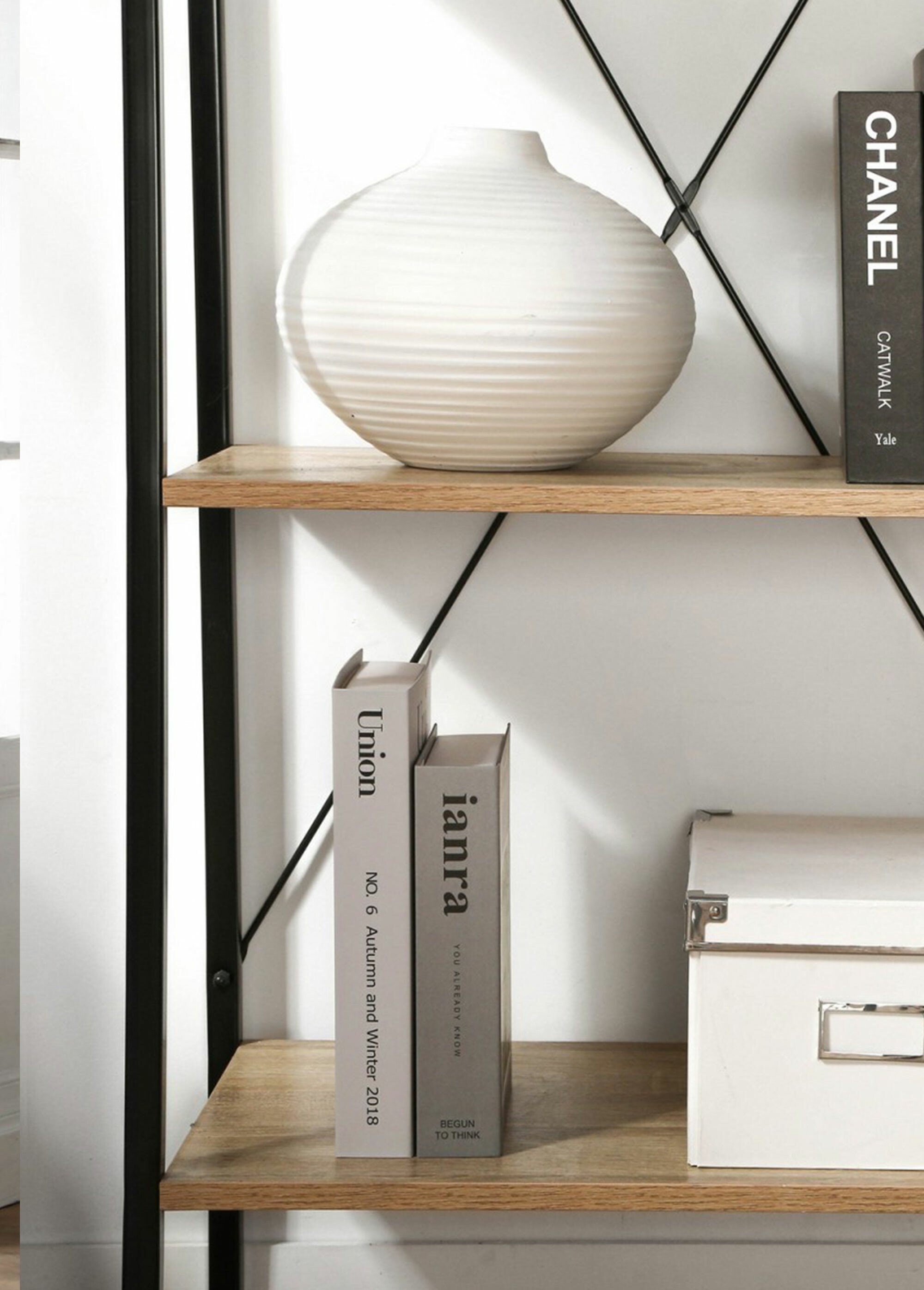 LEXIE Etagère 4 niveaux style industriel MARRON CAL-11571133 DE1