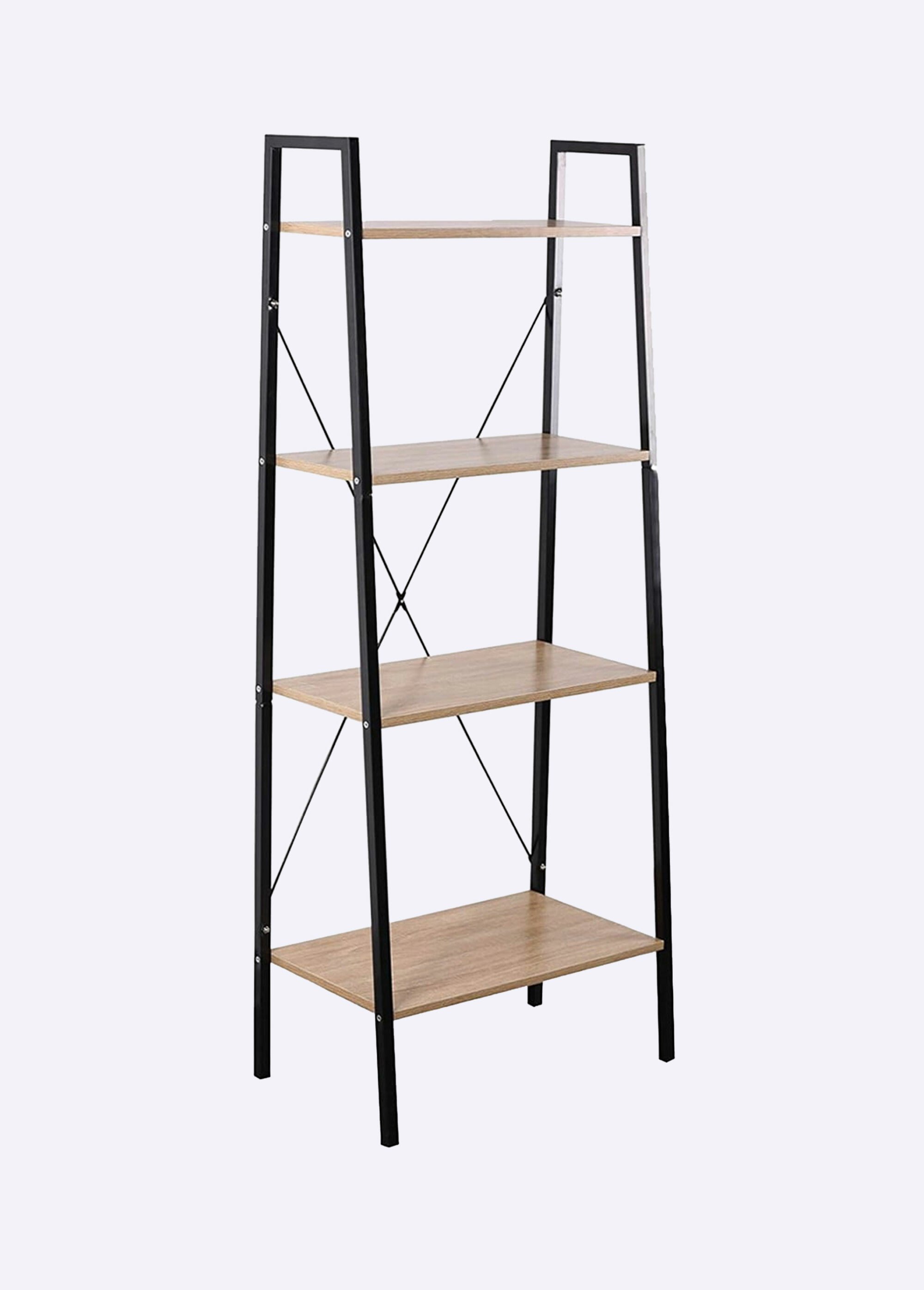 LEXIE Etagère 4 niveaux style industriel MARRON CAL-11571133 FA1