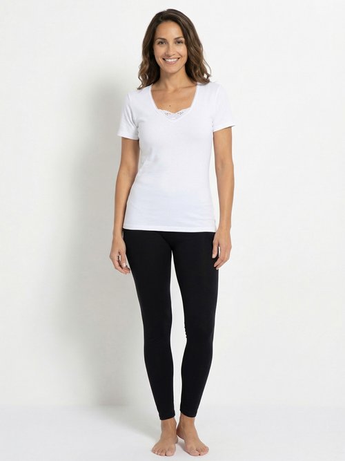 Maillot de corps manches courtes Femme Blanc VERDIER SF1