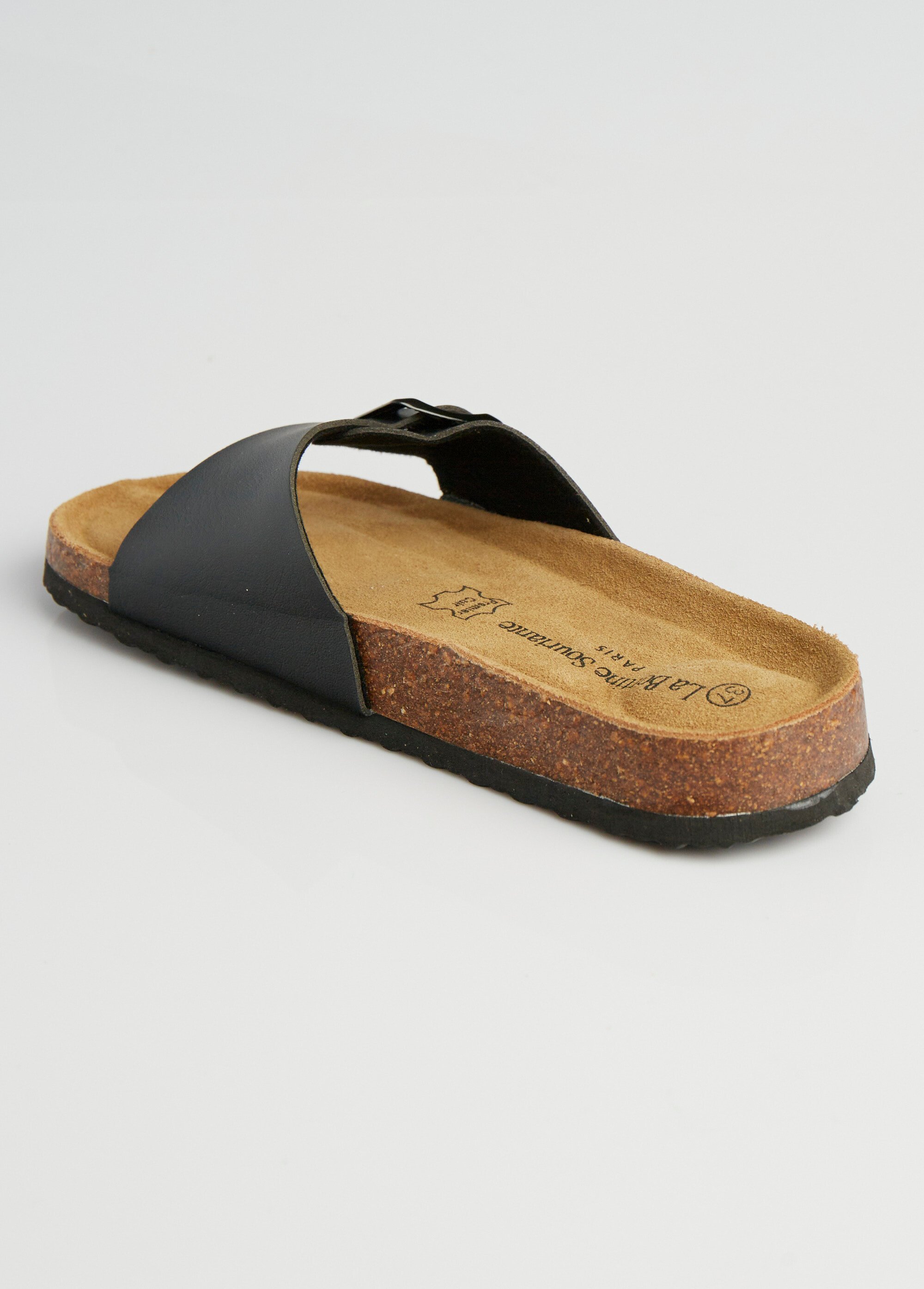 Mules avec boucle et semelle anatomique