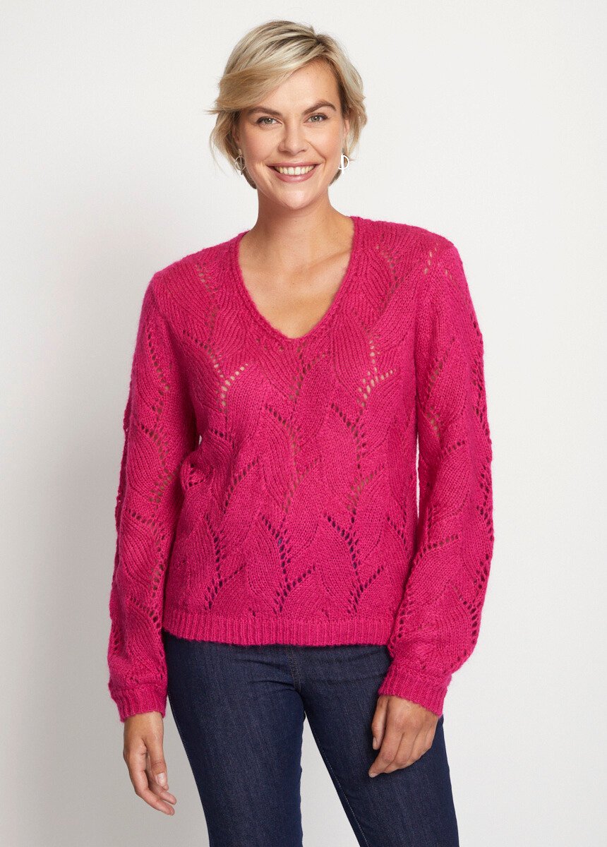Pull maille ajourée