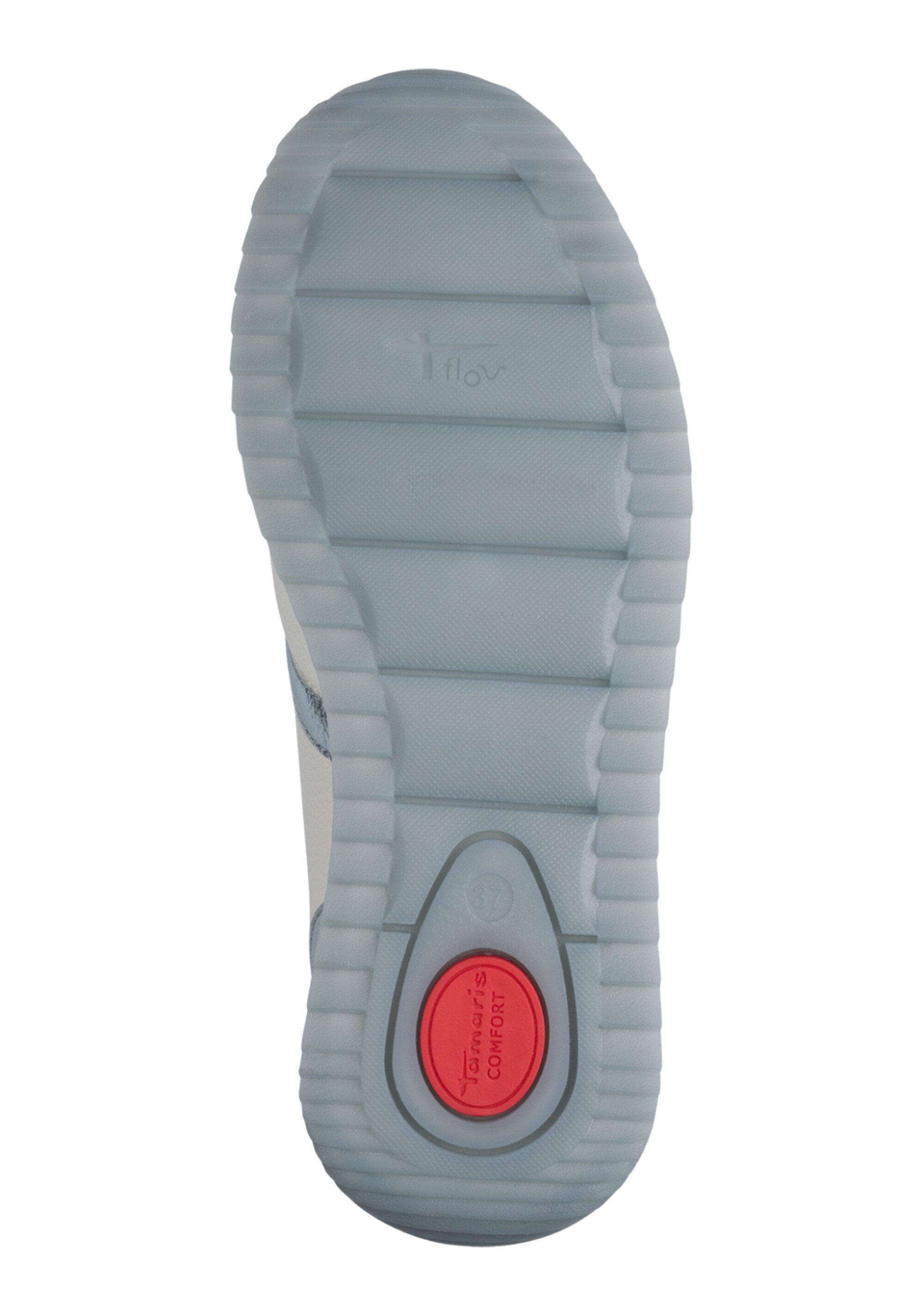 Sneakers cuir lisse, détails métallisés Femme Blanc TAM88373446 UN1