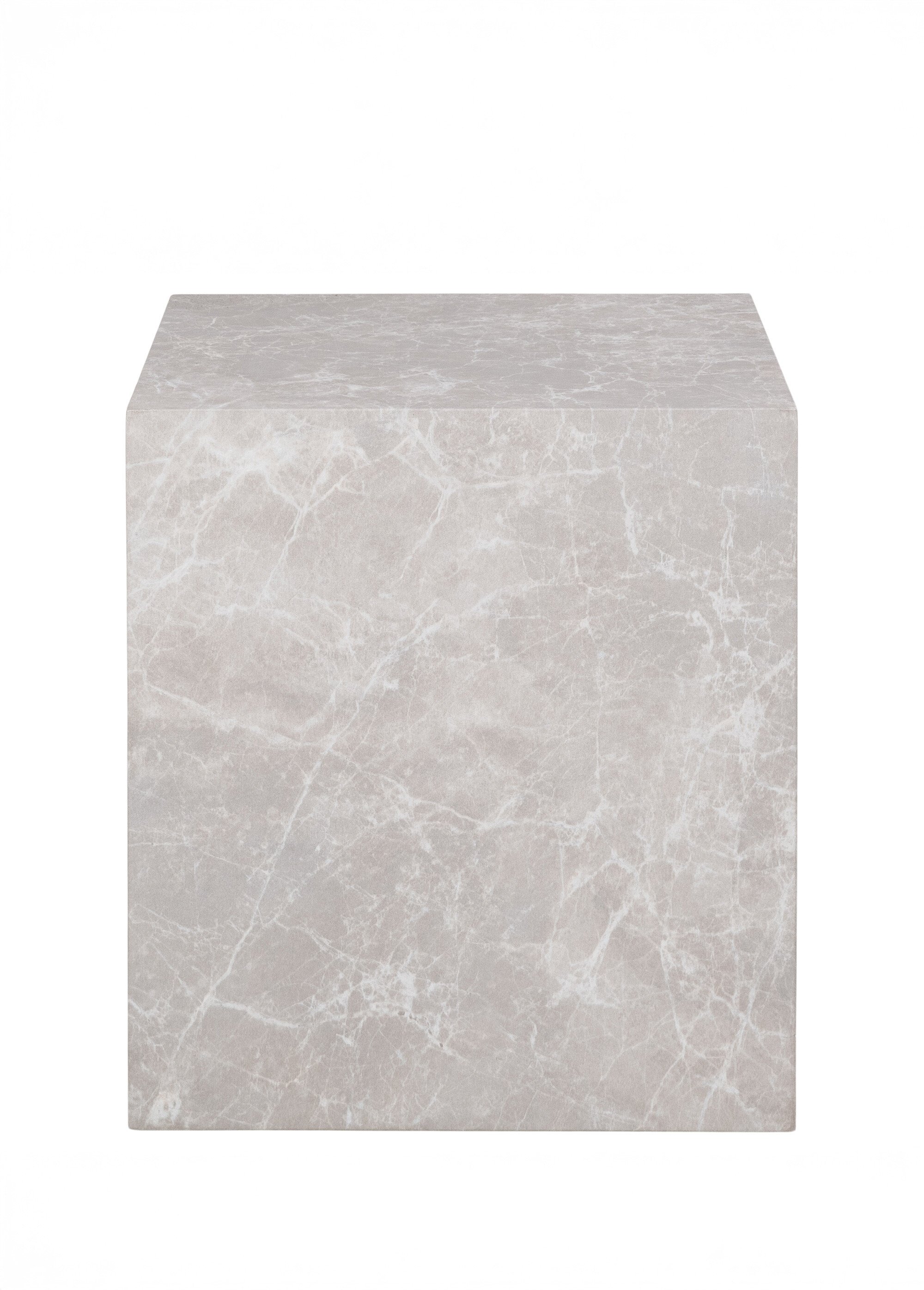 Table d'appoint haute, aspect marbre