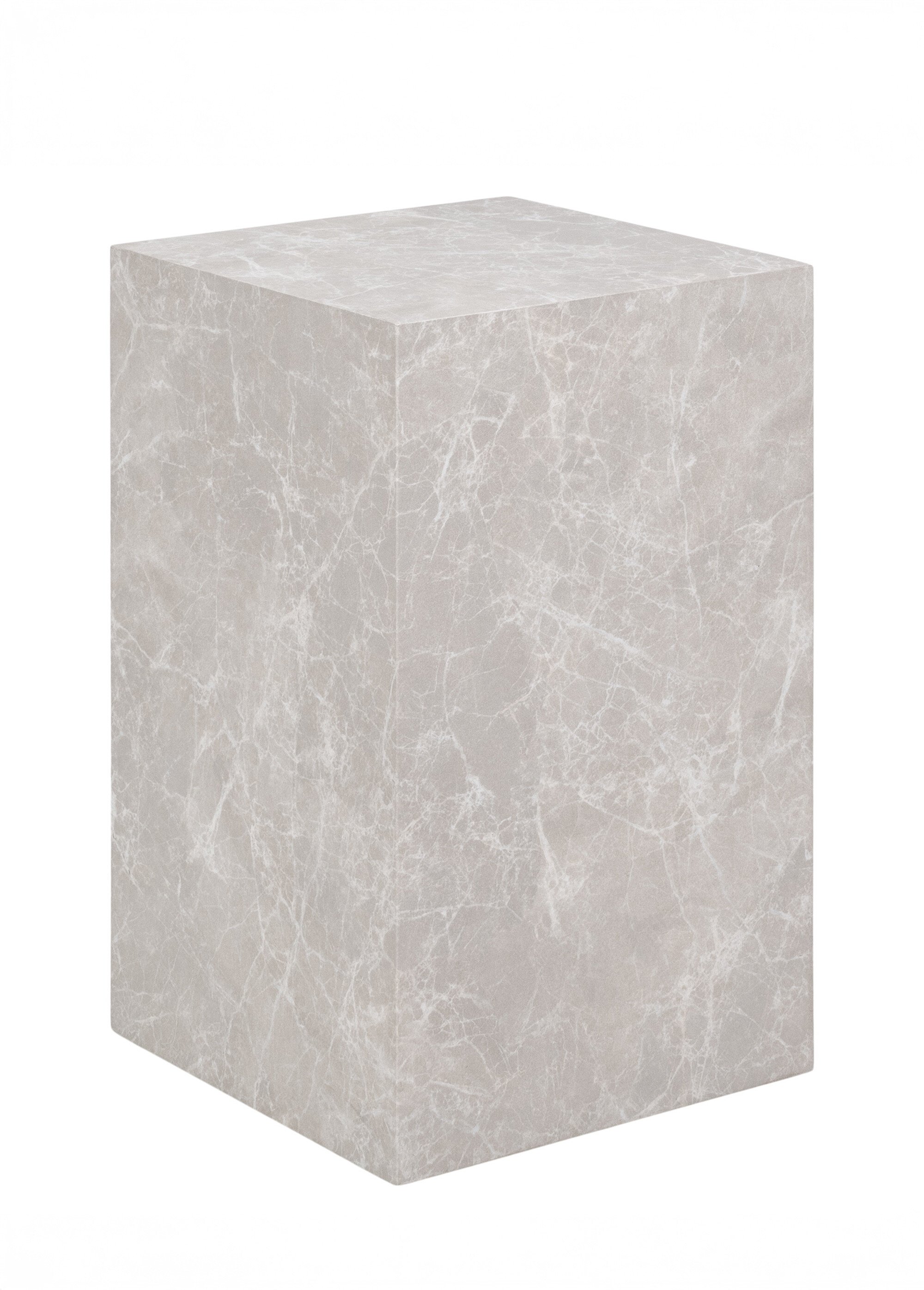 Table d'appoint haute, aspect marbre