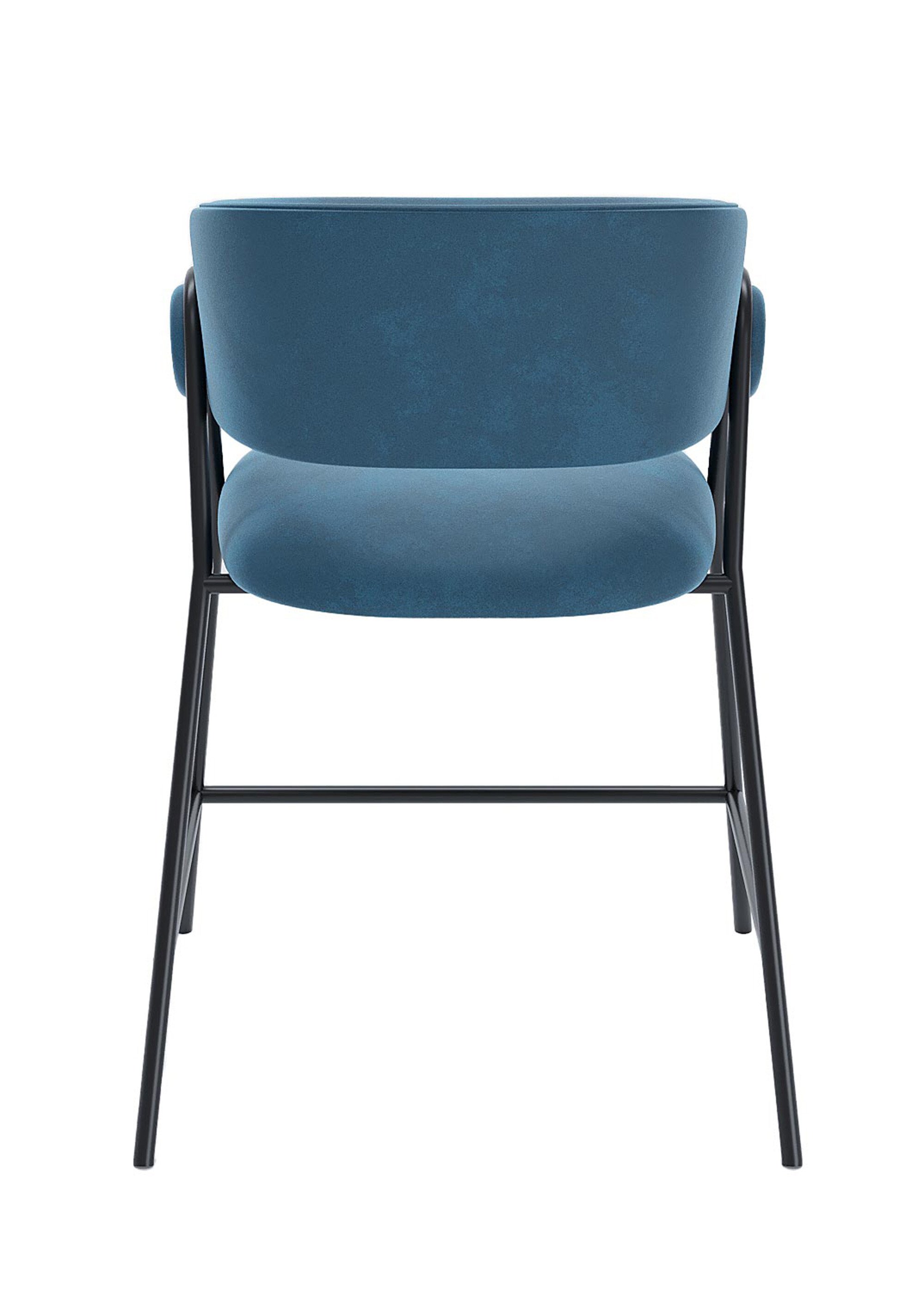 Tabourets de bar confortables en velours BLEU POT-BONNIE DO1